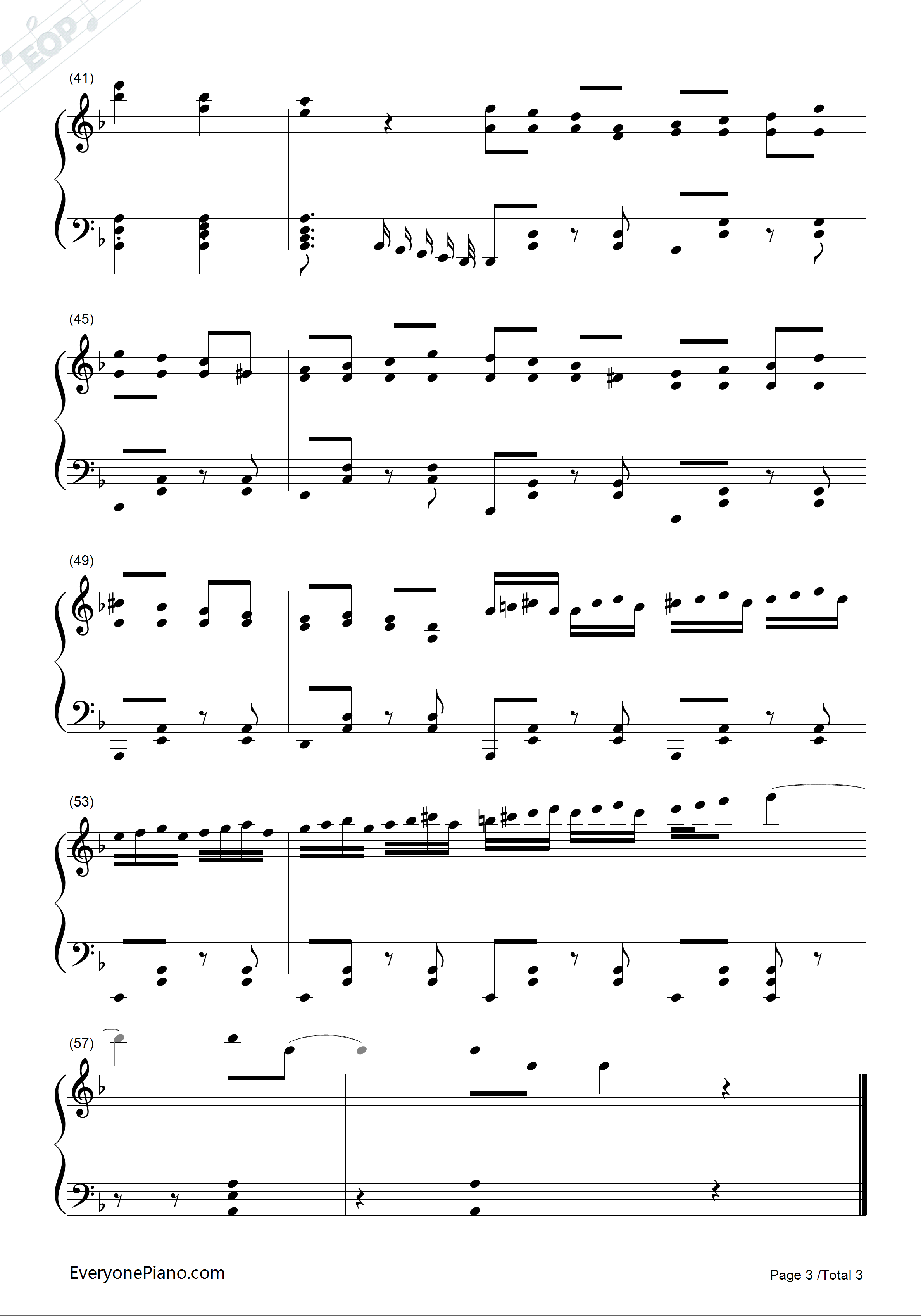 来自星星的你钢琴谱_Younha