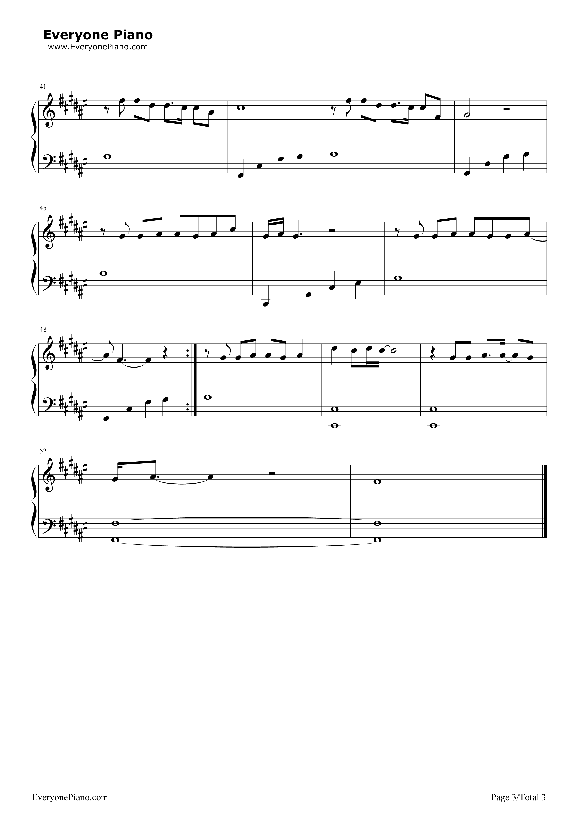 唯你一生钢琴谱_水木年华