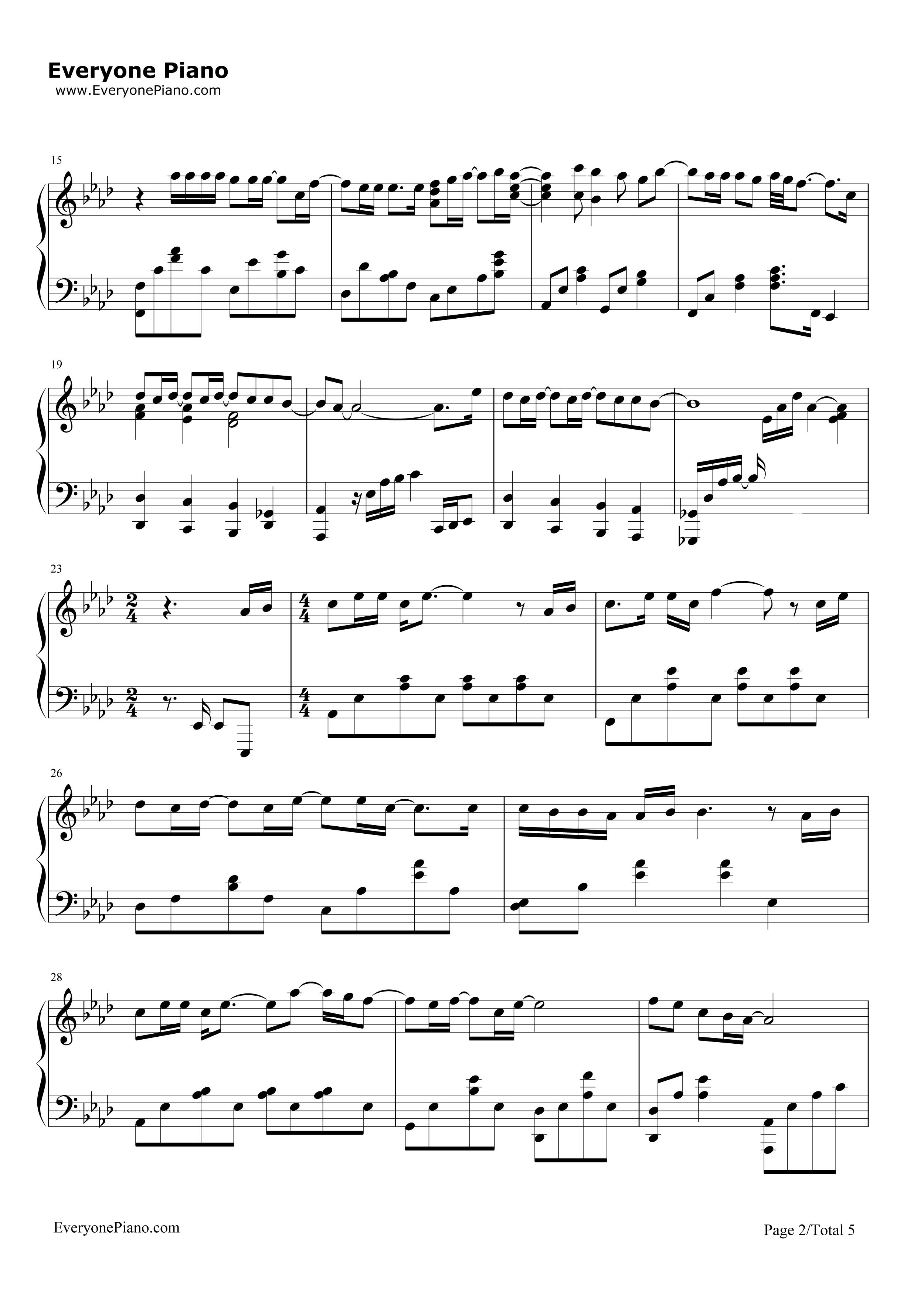 There_You'll_Be钢琴谱_Faith_Hill