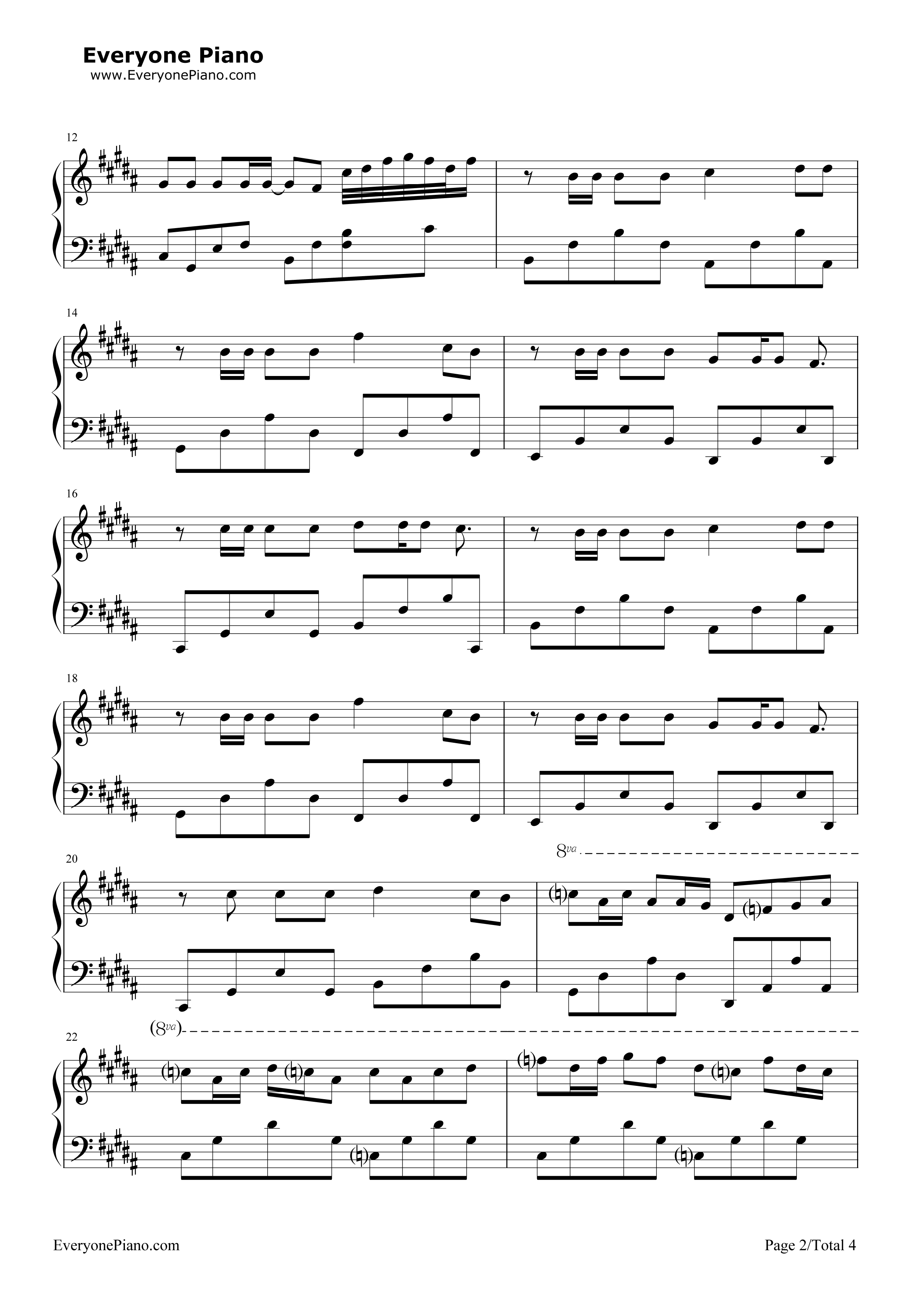 凤求凰钢琴谱_司马相如