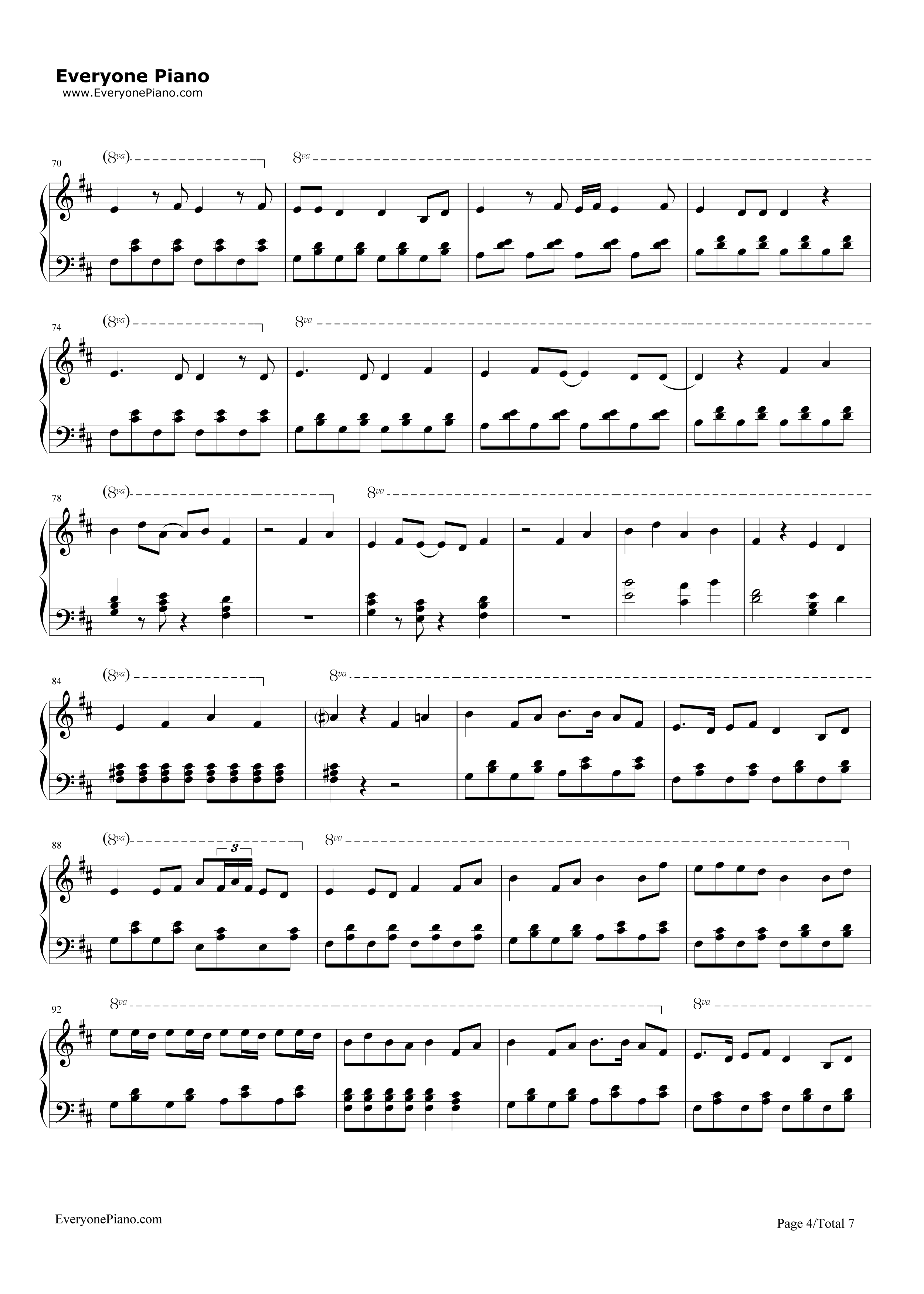 六兆年と一夜物語钢琴谱_Kemu