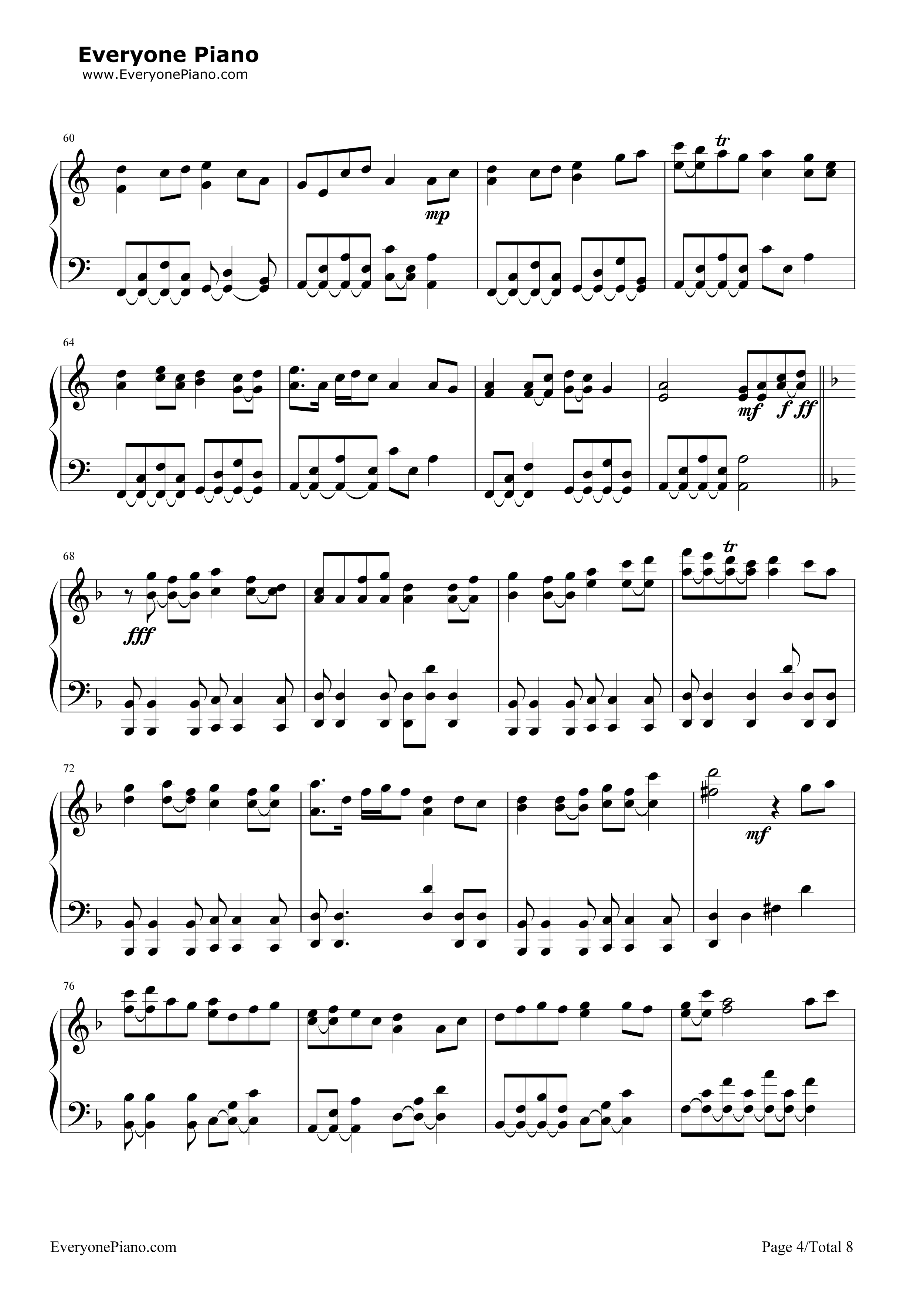 东方萃梦想钢琴谱_东方Project