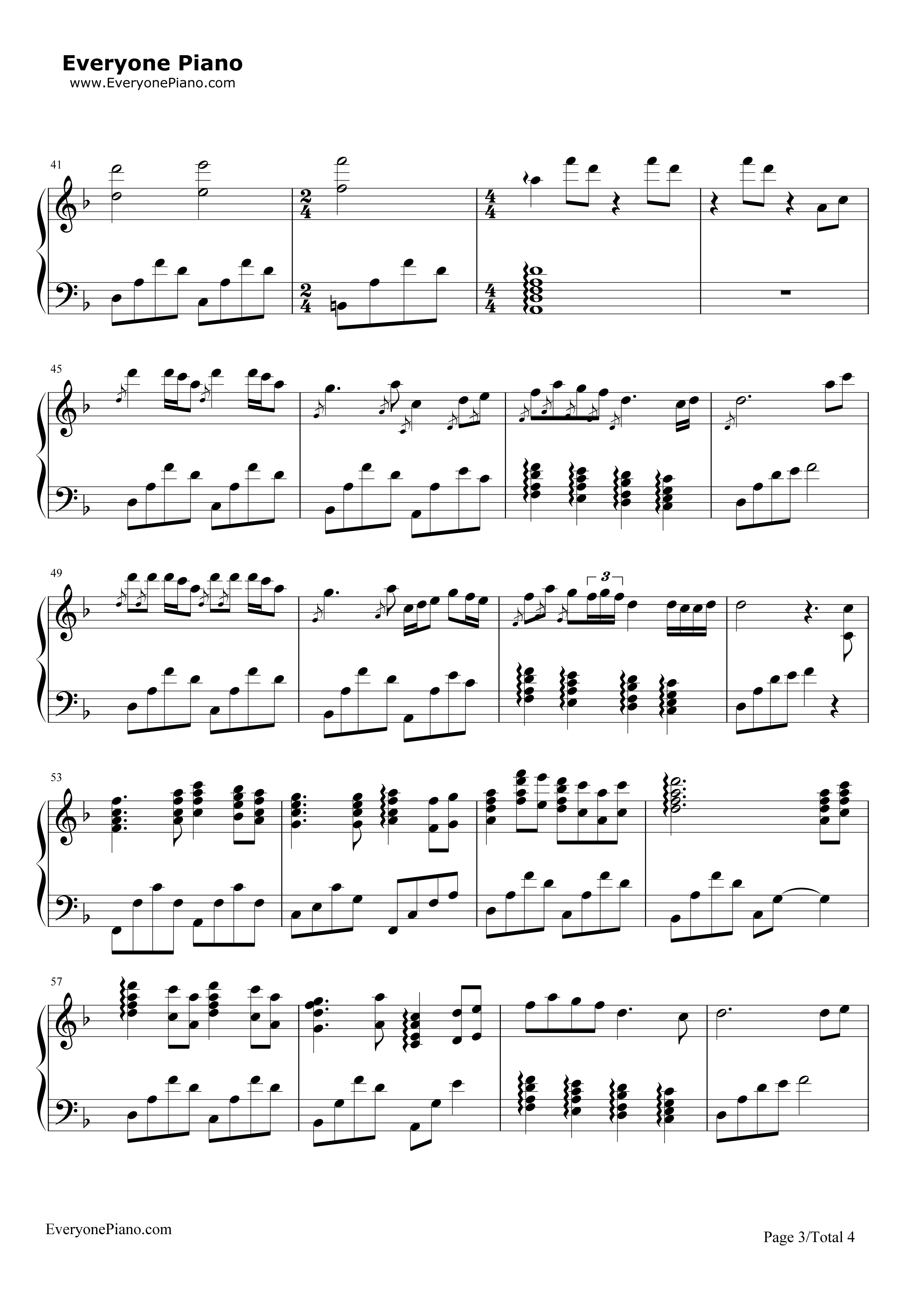 The_Foggy_Dew钢琴谱_班得瑞