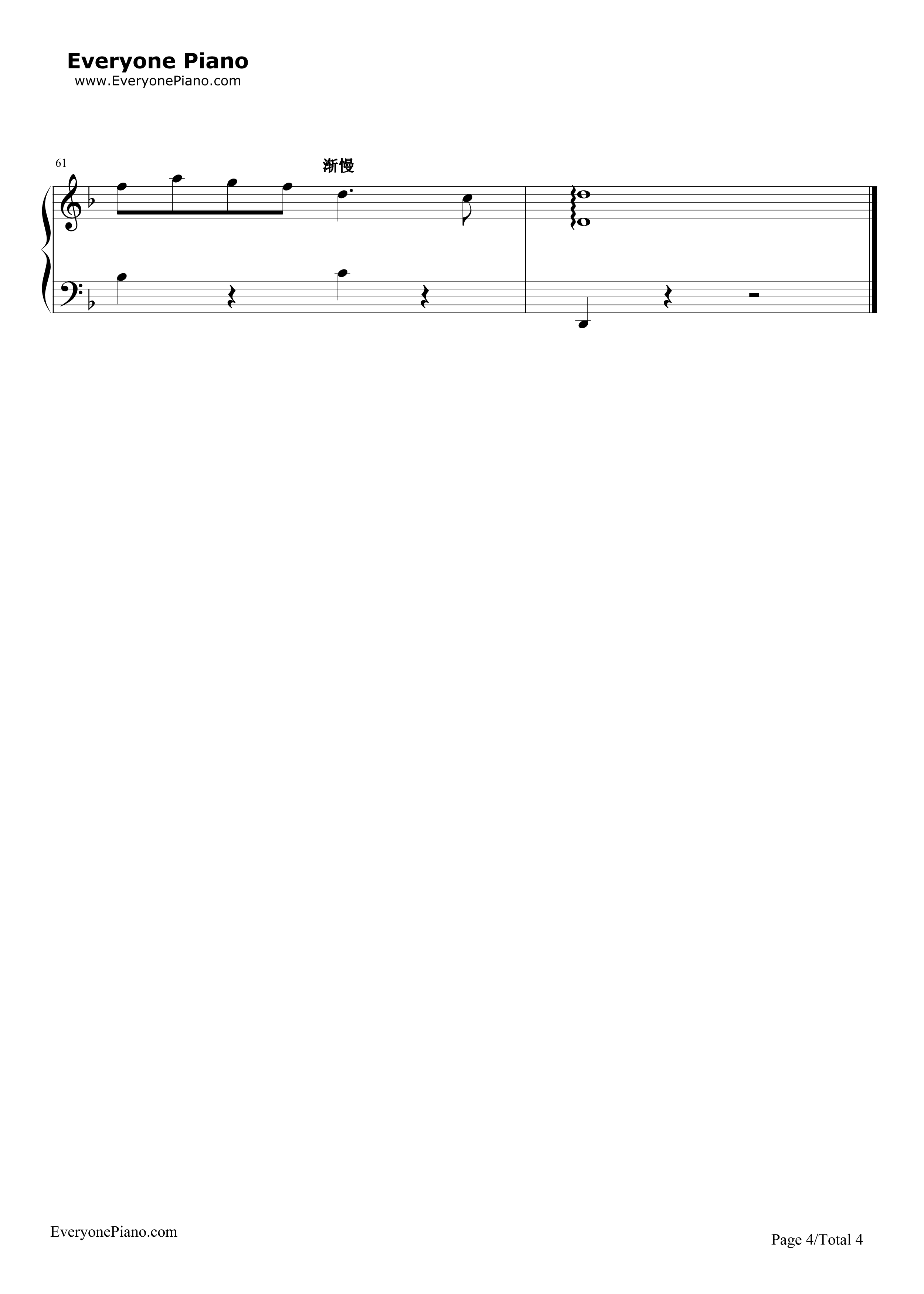 The_Foggy_Dew钢琴谱_班得瑞