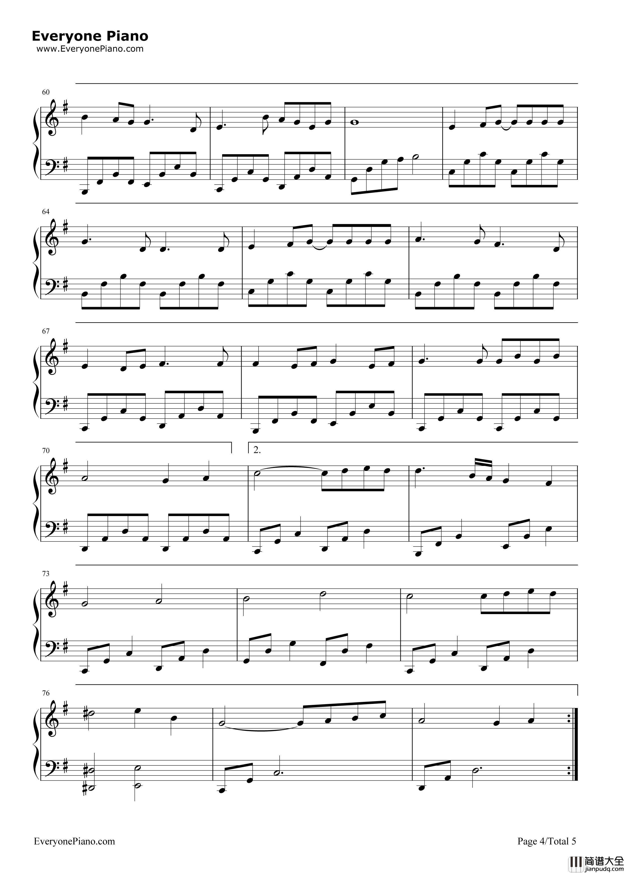 365天的纸飞机钢琴谱_AKB48