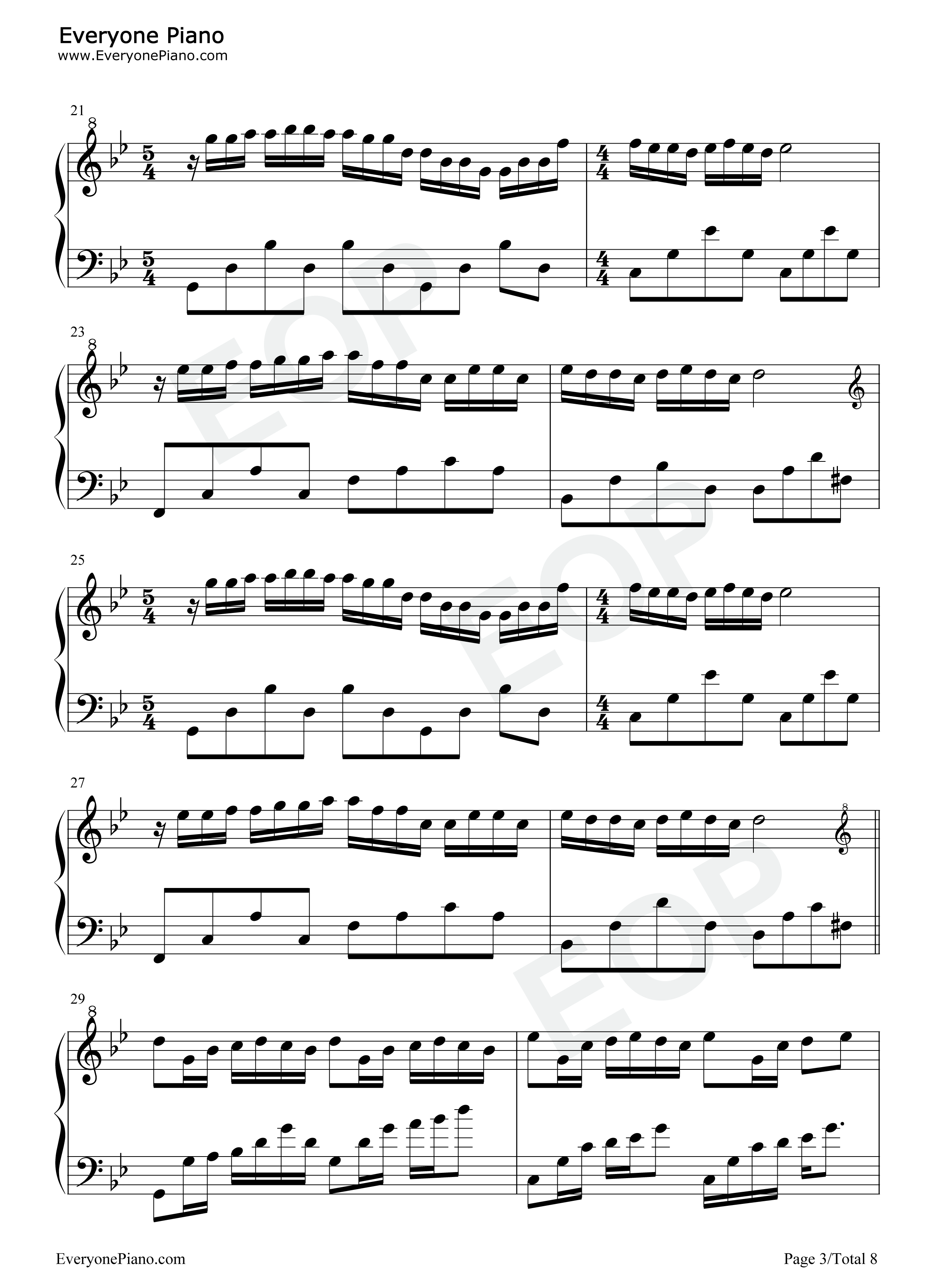 梦中的婚礼绝美版钢琴谱_理查德·克莱德曼