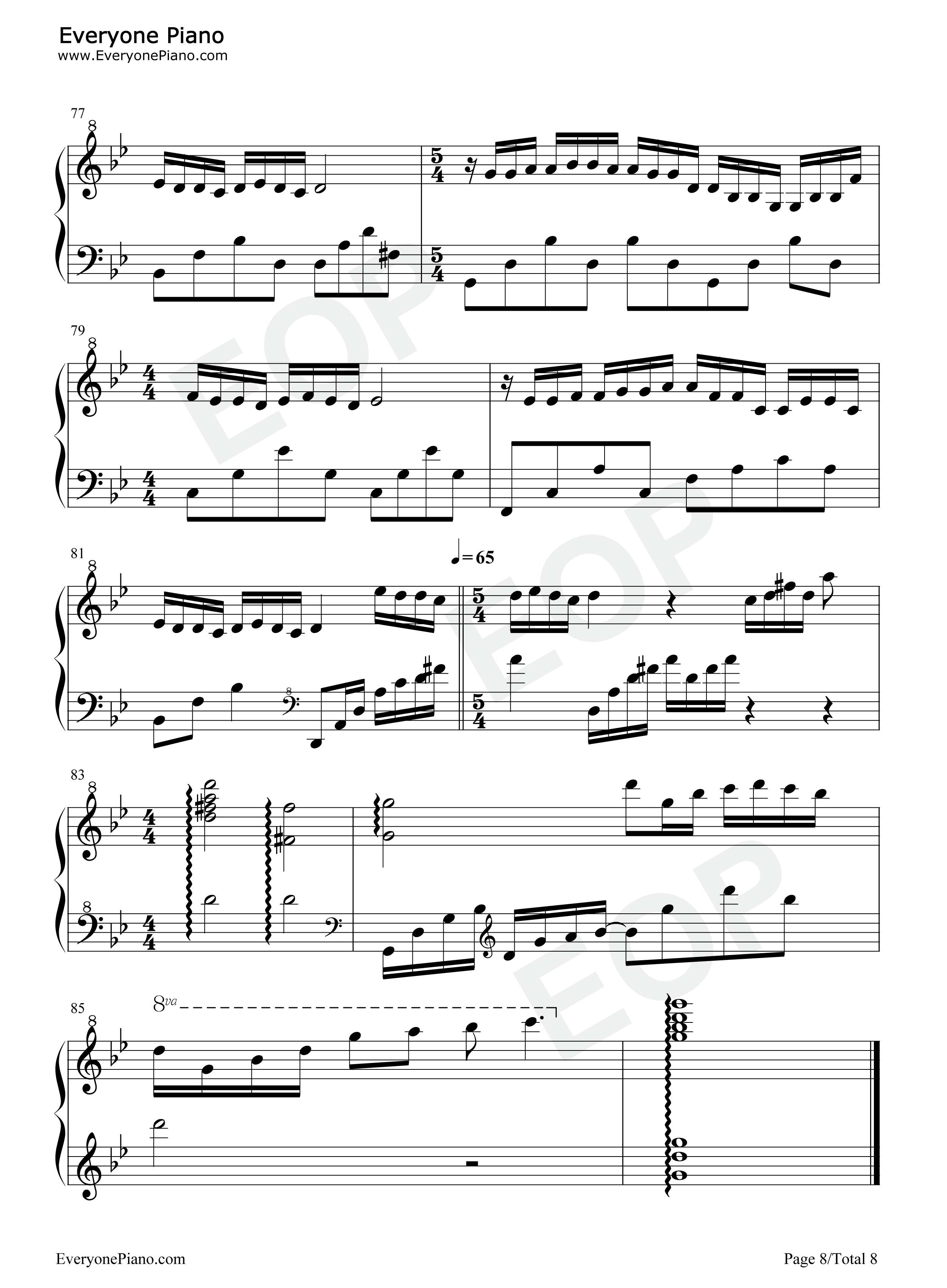 梦中的婚礼绝美版钢琴谱_理查德·克莱德曼