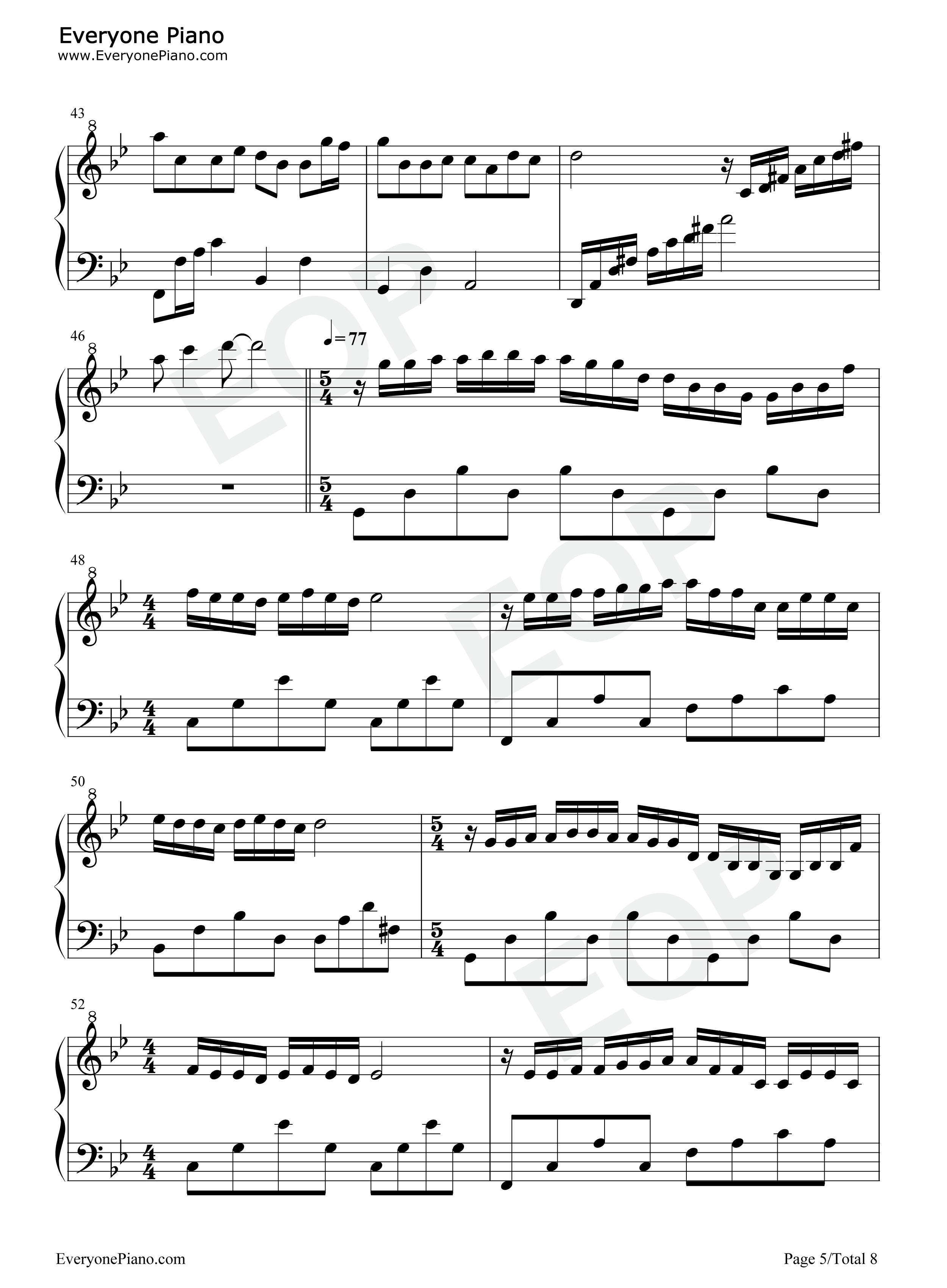 梦中的婚礼绝美版钢琴谱_理查德·克莱德曼