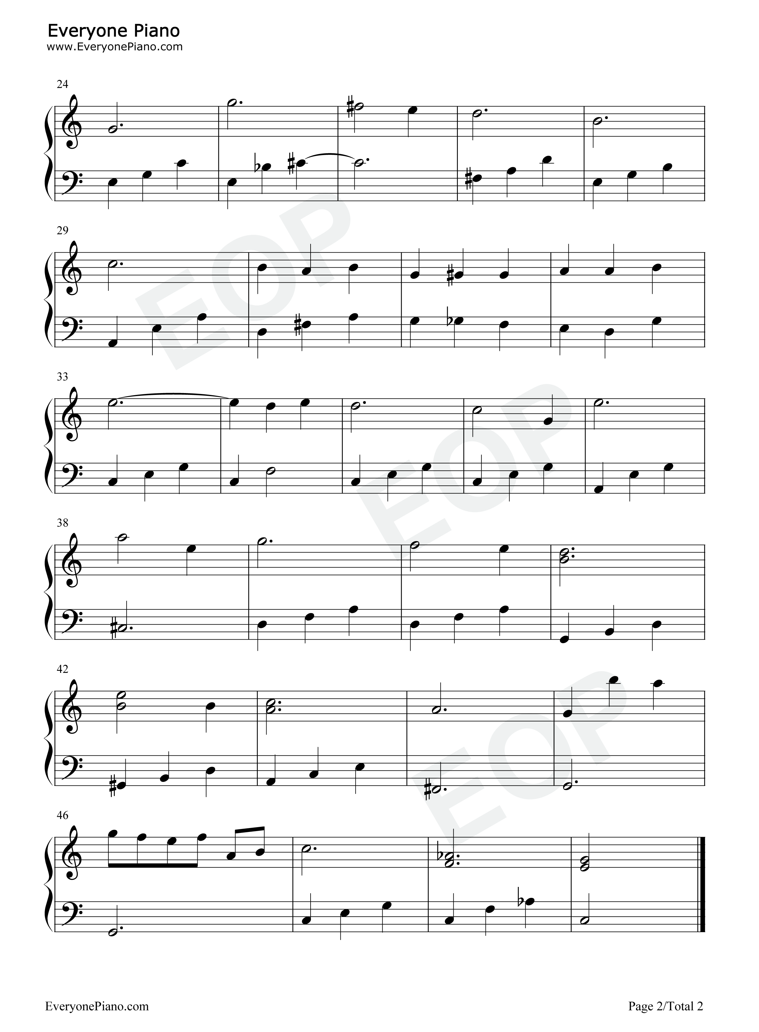 夜曲钢琴谱_夜曲