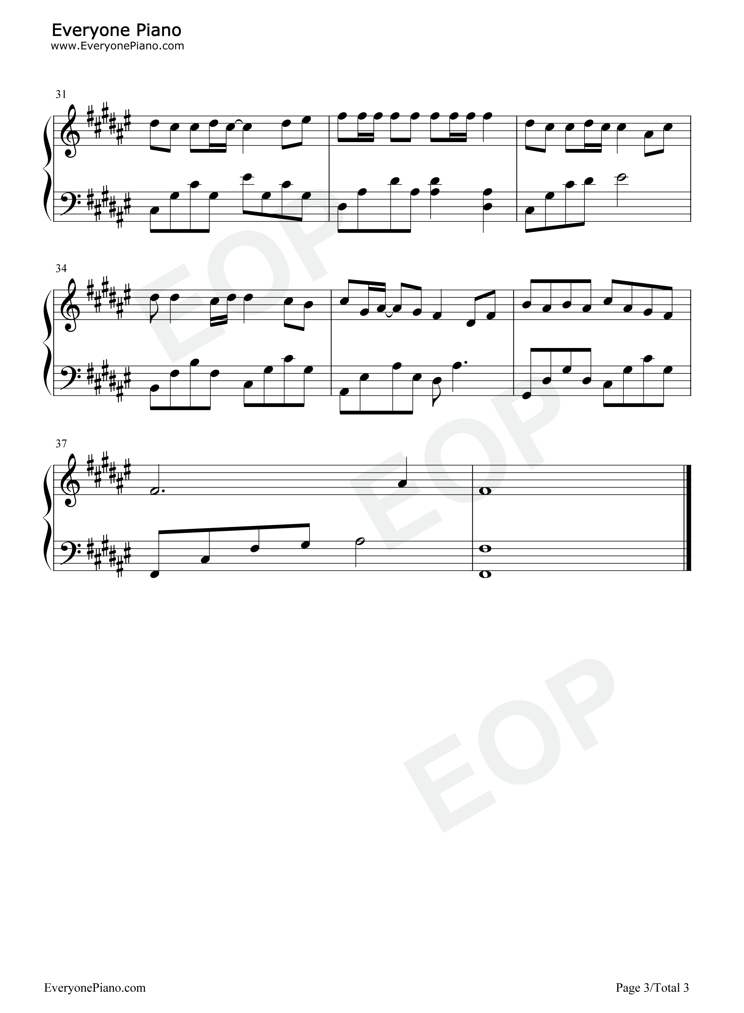 最后的人钢琴谱_杨小壮