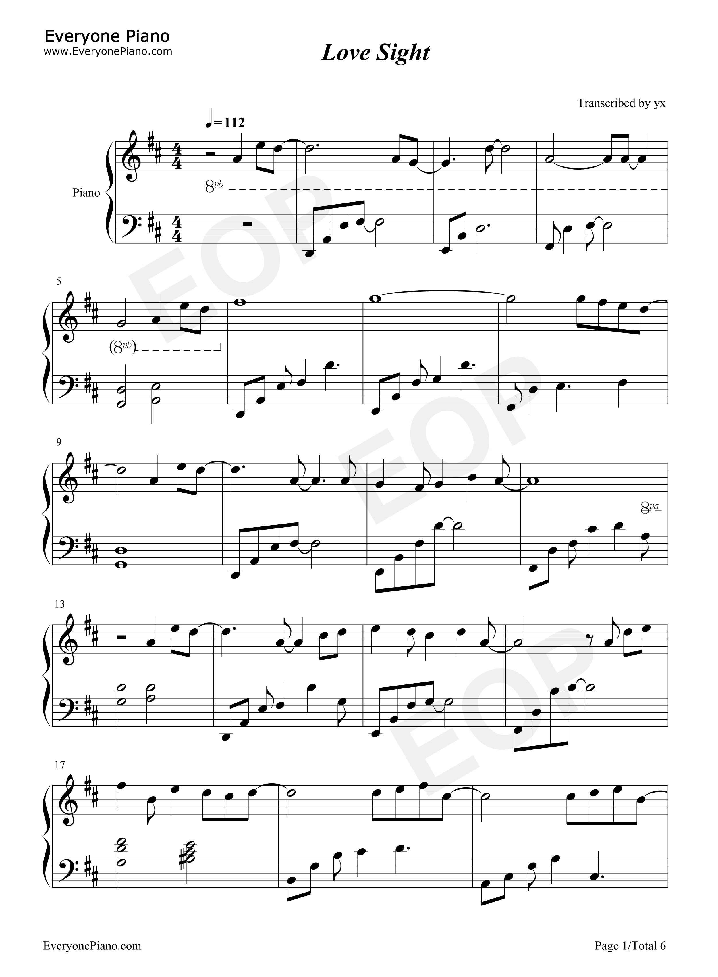 Love_Sight钢琴谱_Tomorrow_X_Together_TXT