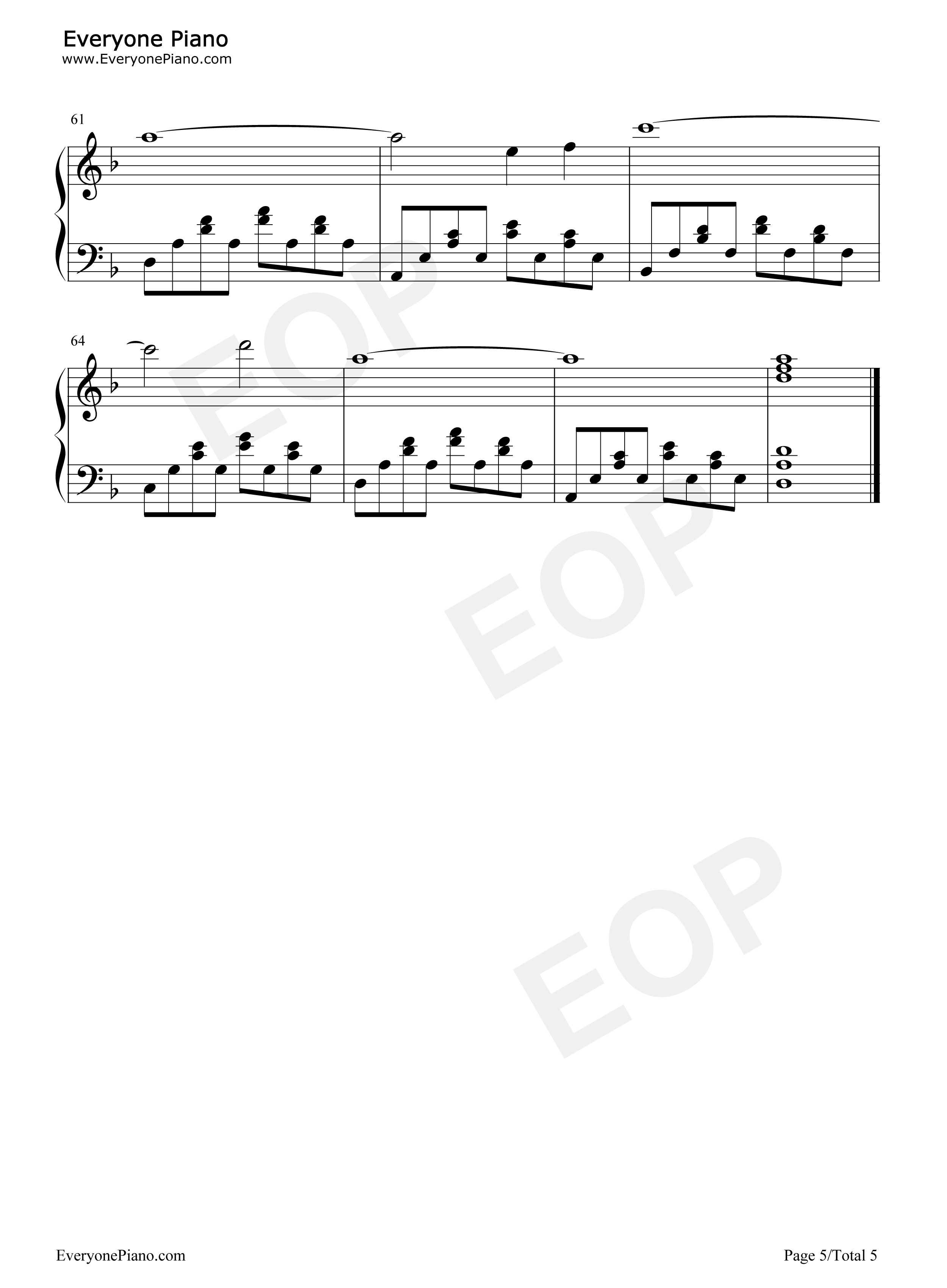 用尽我的一切奔向你钢琴谱_周笔畅