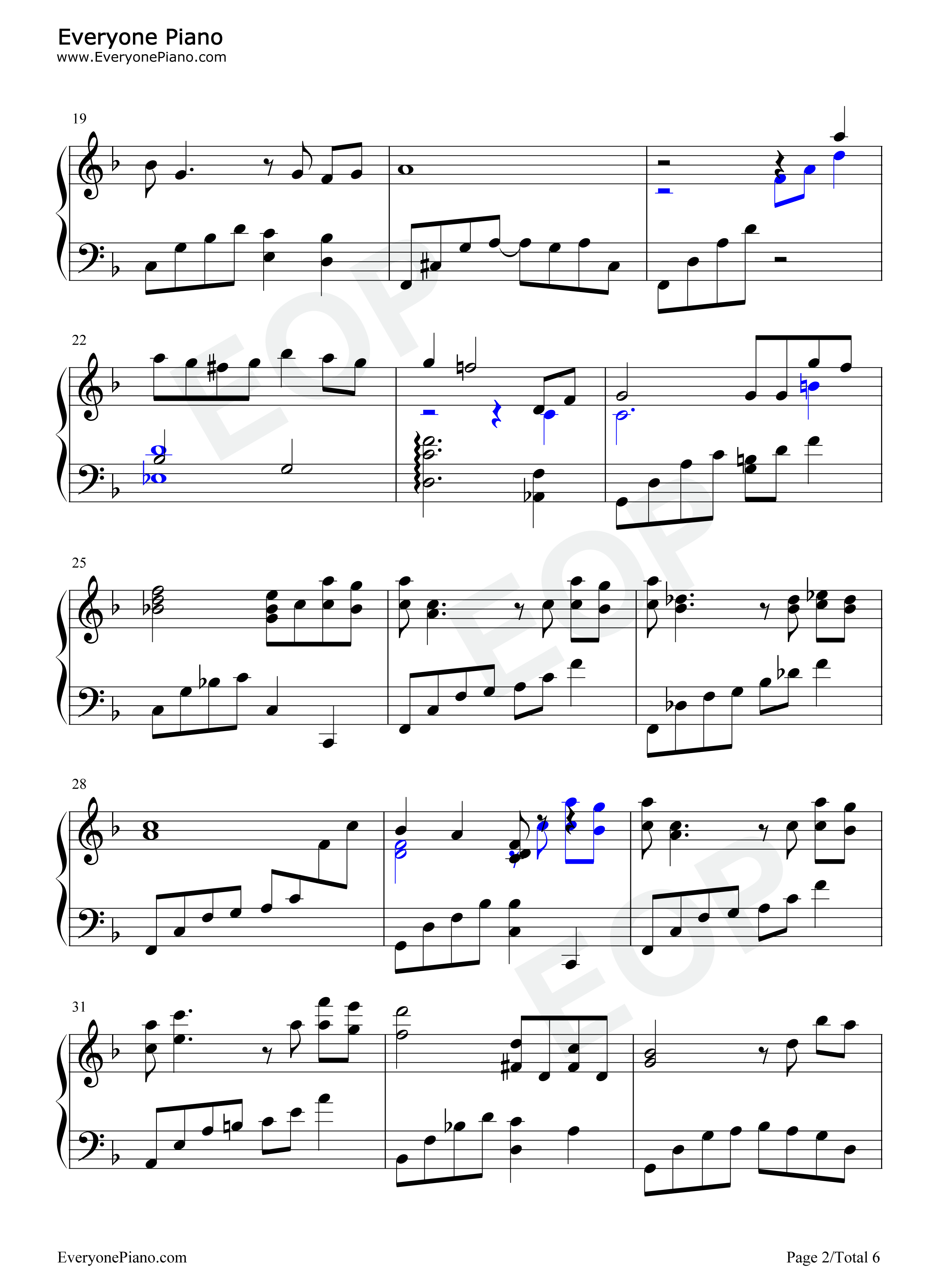 最终幻想VII_Tifa主题曲钢琴谱_植松伸夫