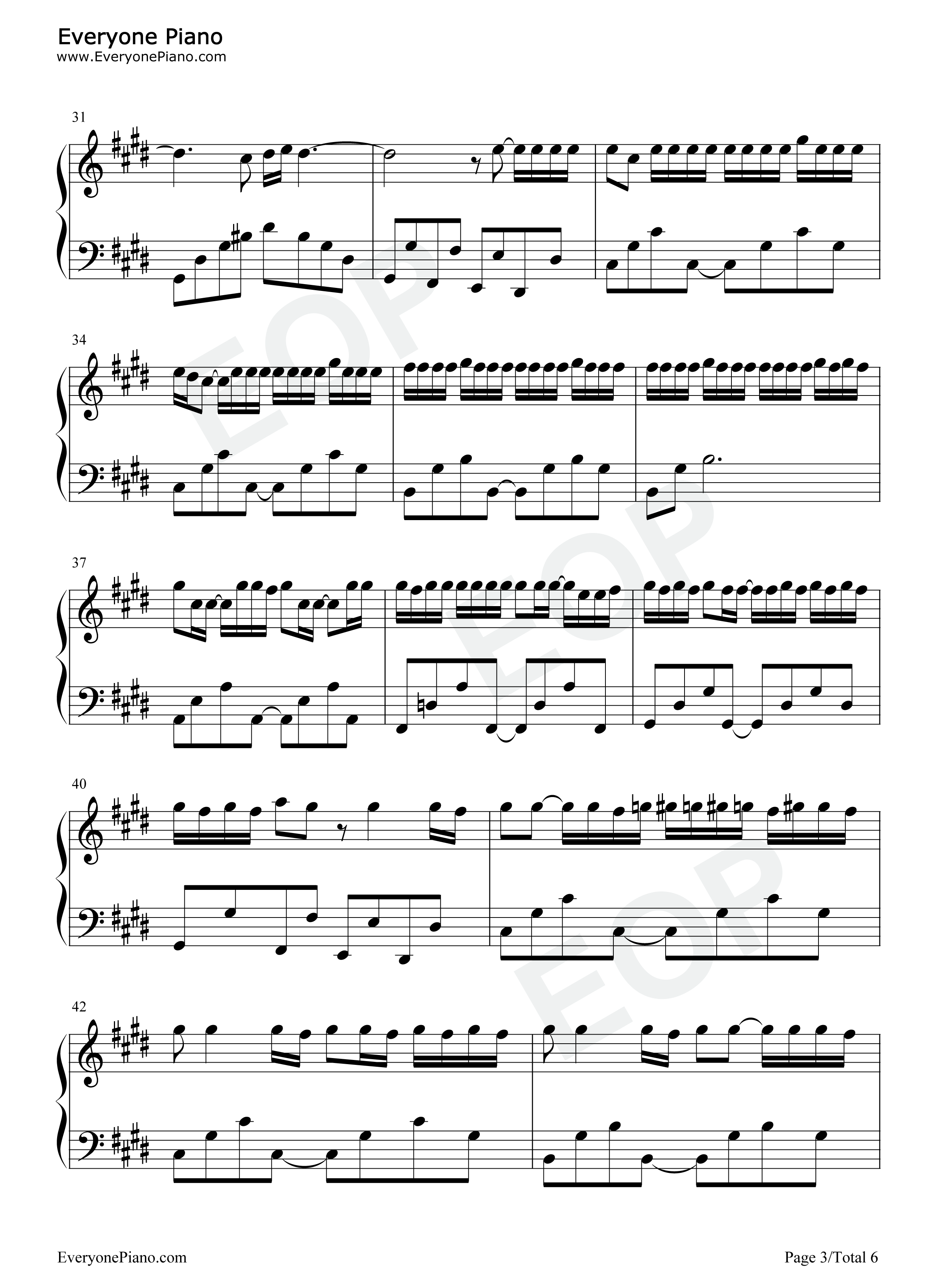 孤独钢琴谱_邓紫棋