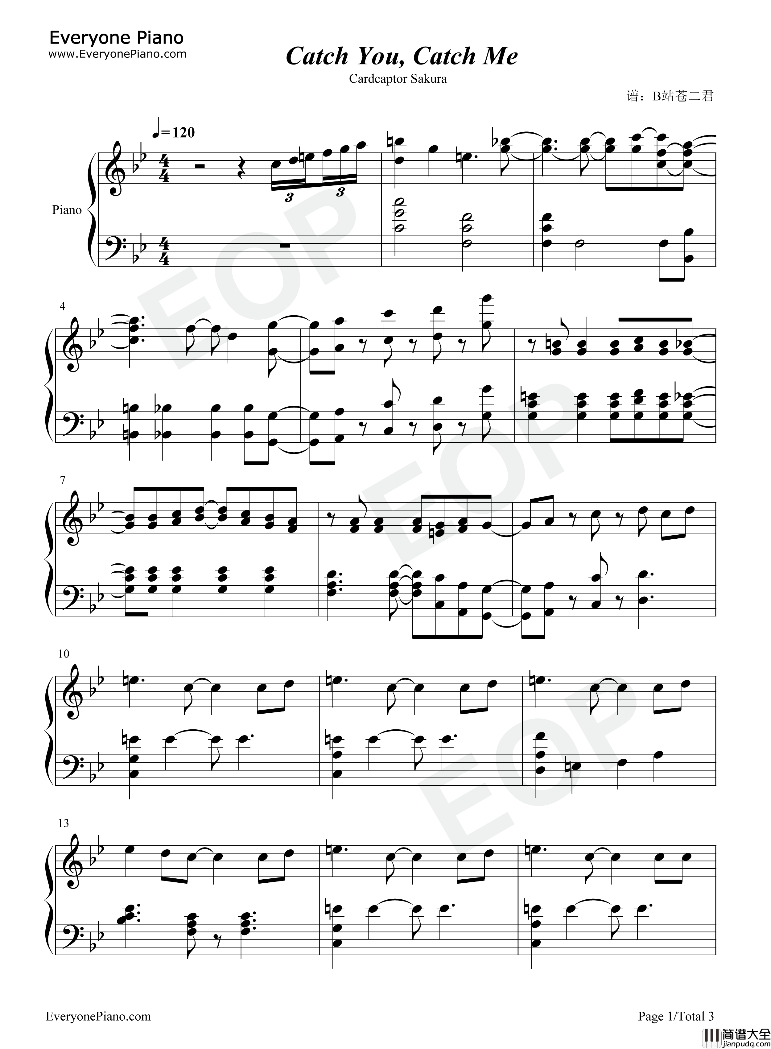 Catch_You_Catch_Me钢琴谱_日向惠美