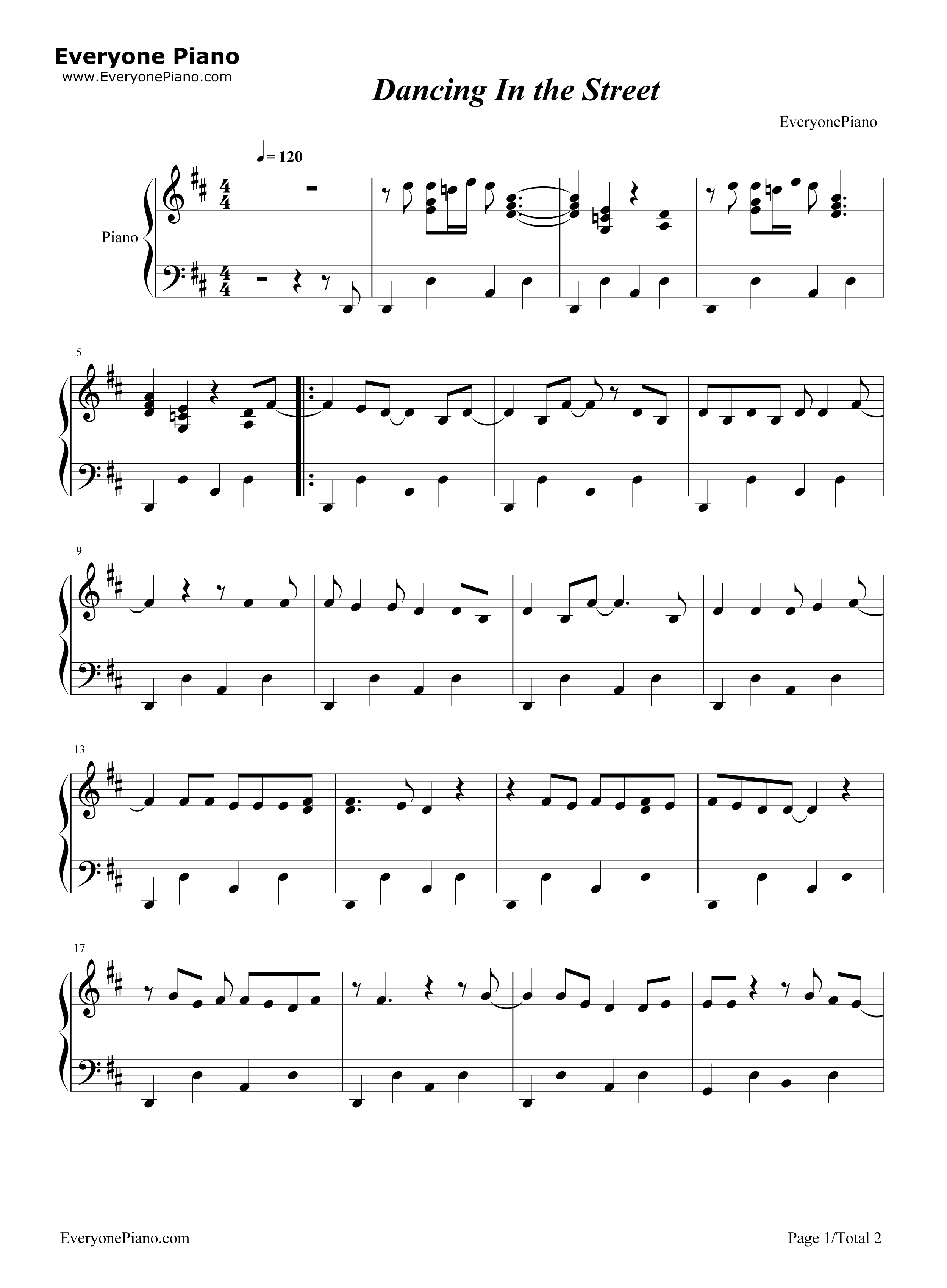 Dancing_In_the_Street钢琴谱_Marvin_Gaye__William_Mickey_Stevenson__Ivy_Jo_Hunter