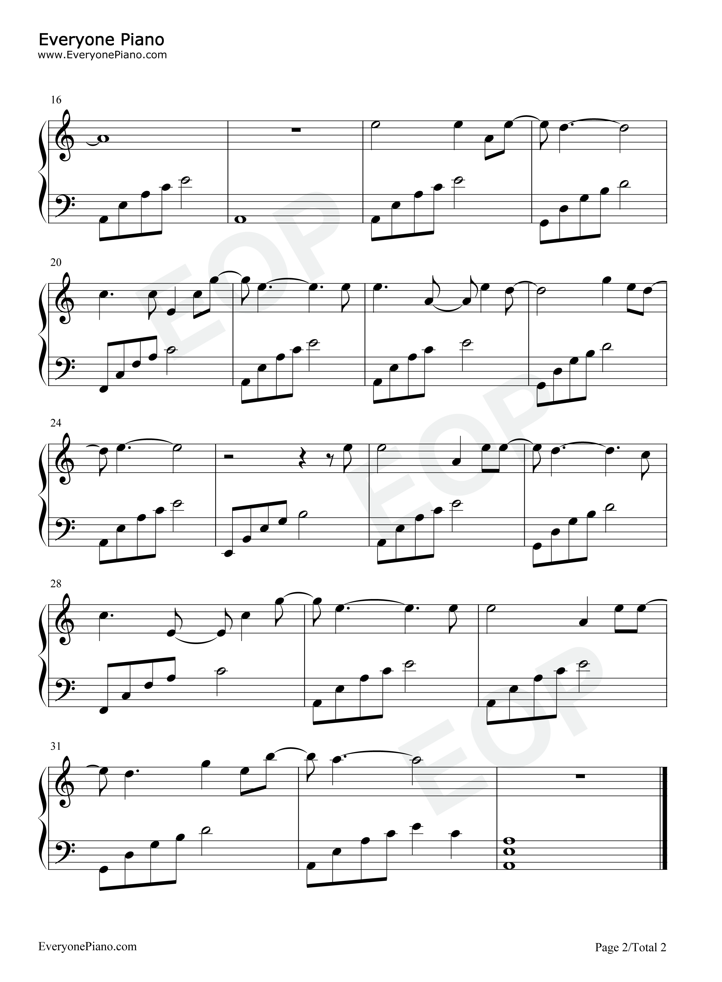 洛城钢琴谱_薛之谦