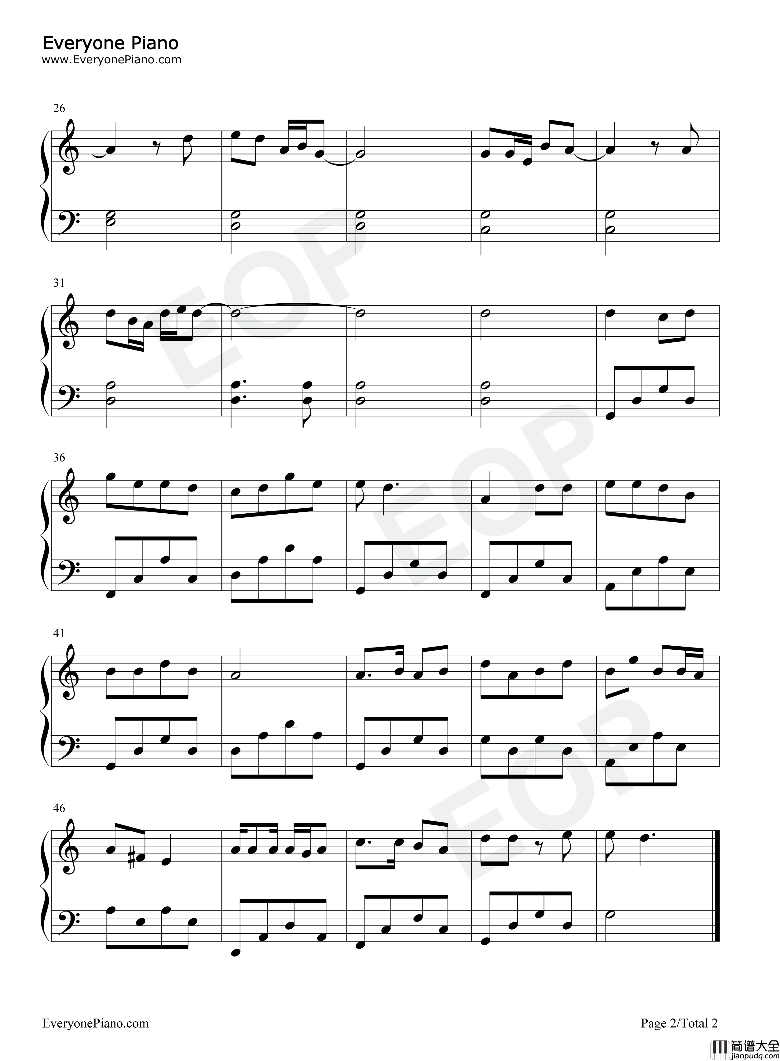 常回家看看钢琴谱_陈红