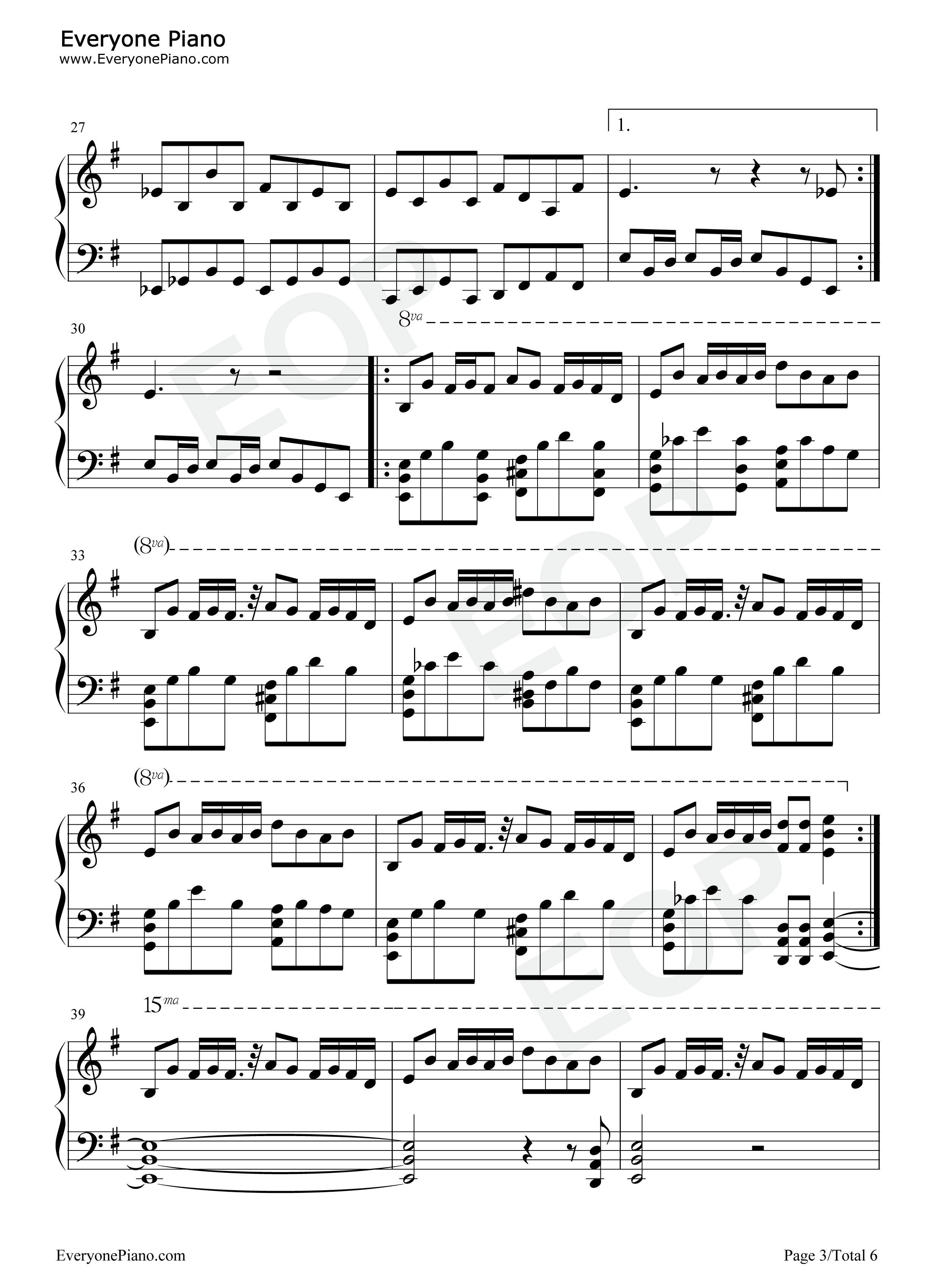 フラワリングナイト钢琴谱_ZUN