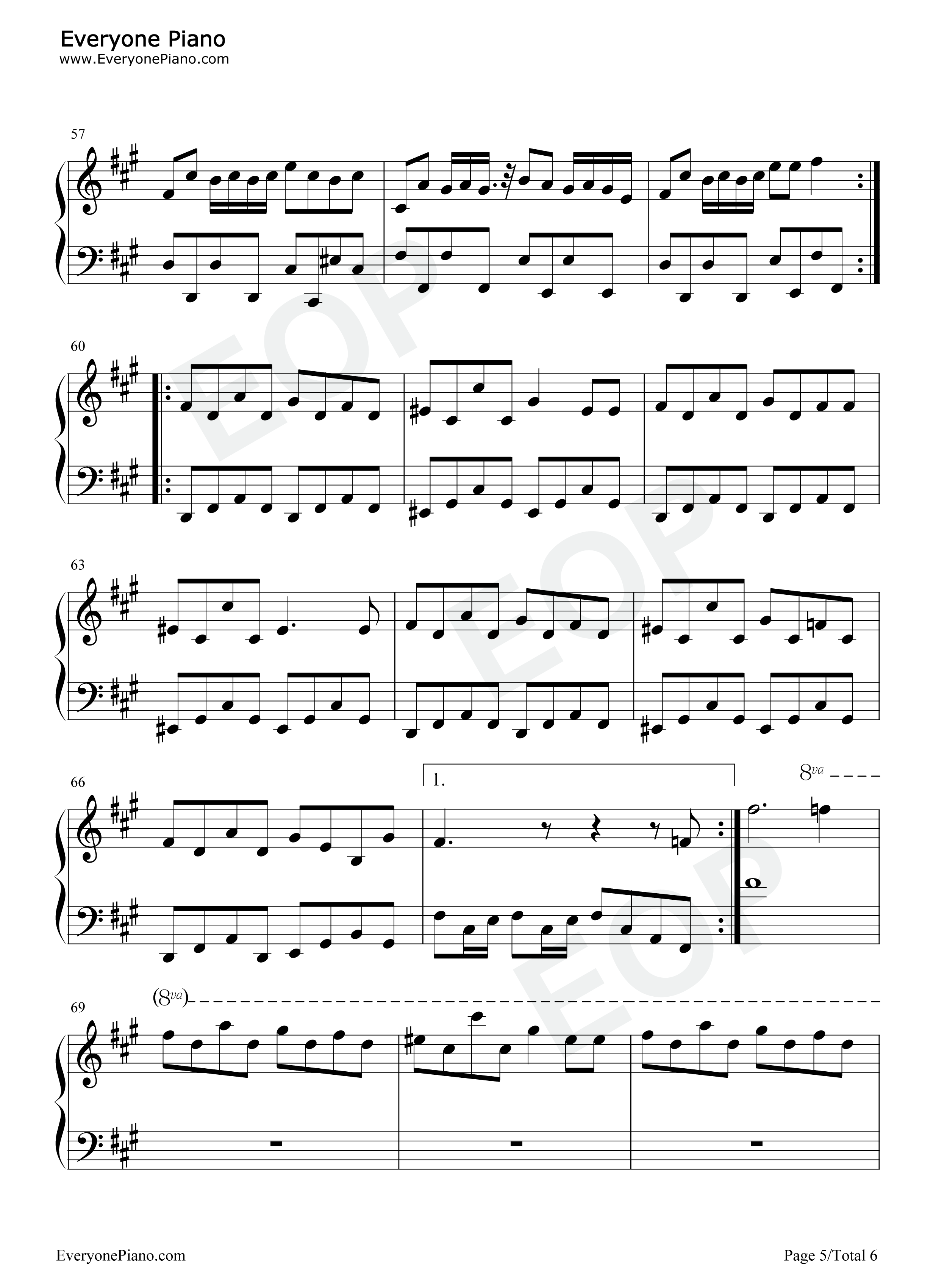 フラワリングナイト钢琴谱_ZUN