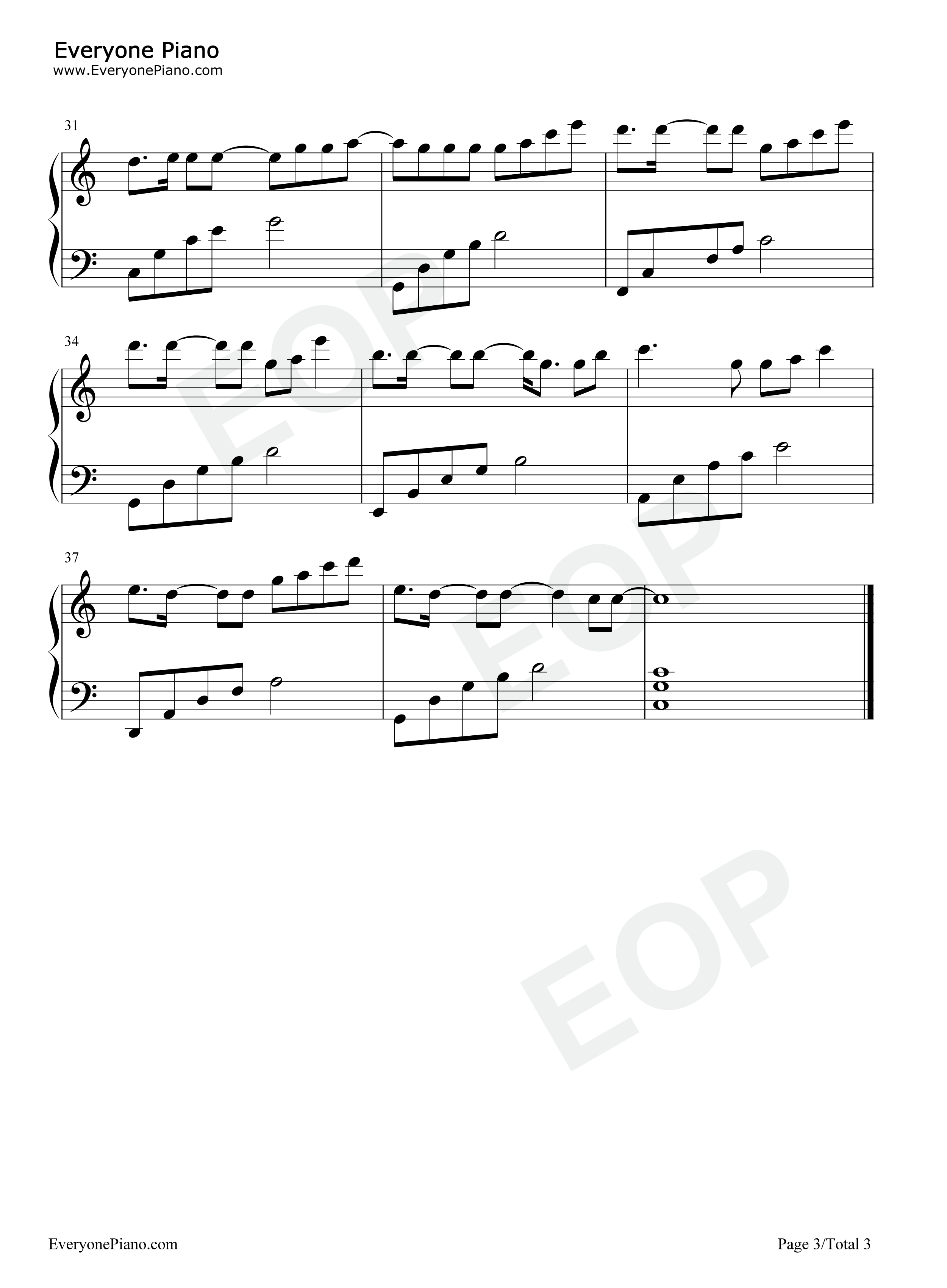 致你钢琴谱_yihuik苡慧