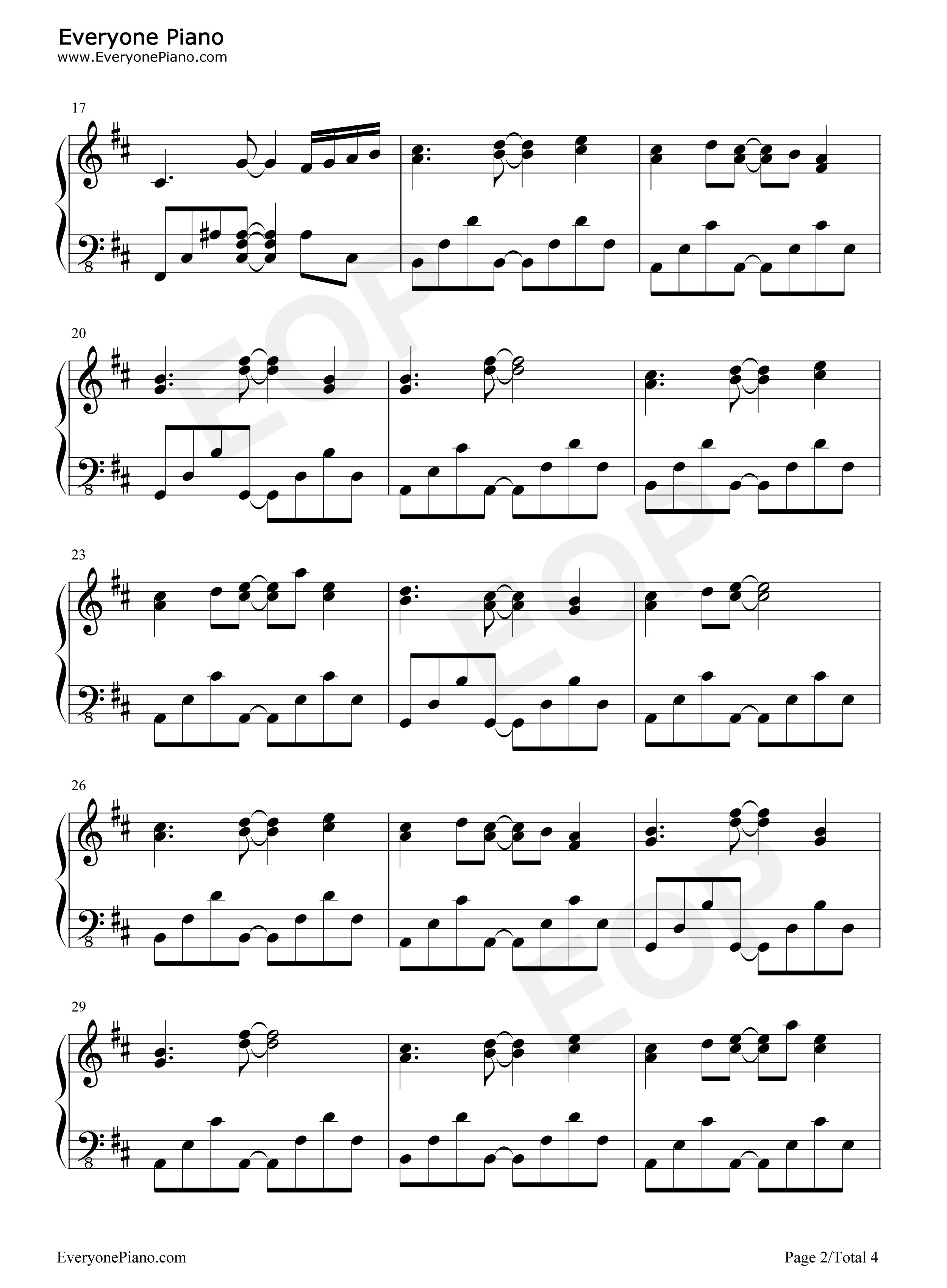 永遠の巫女钢琴谱_ZUN