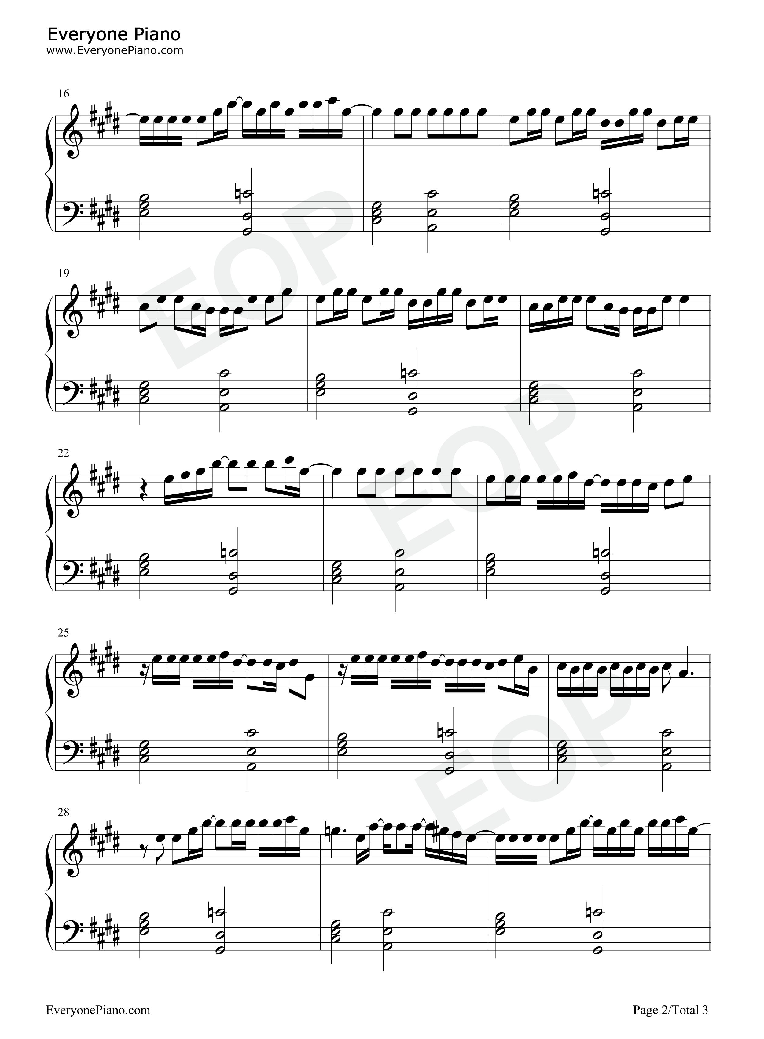 ABCDEFU钢琴谱_Gayle