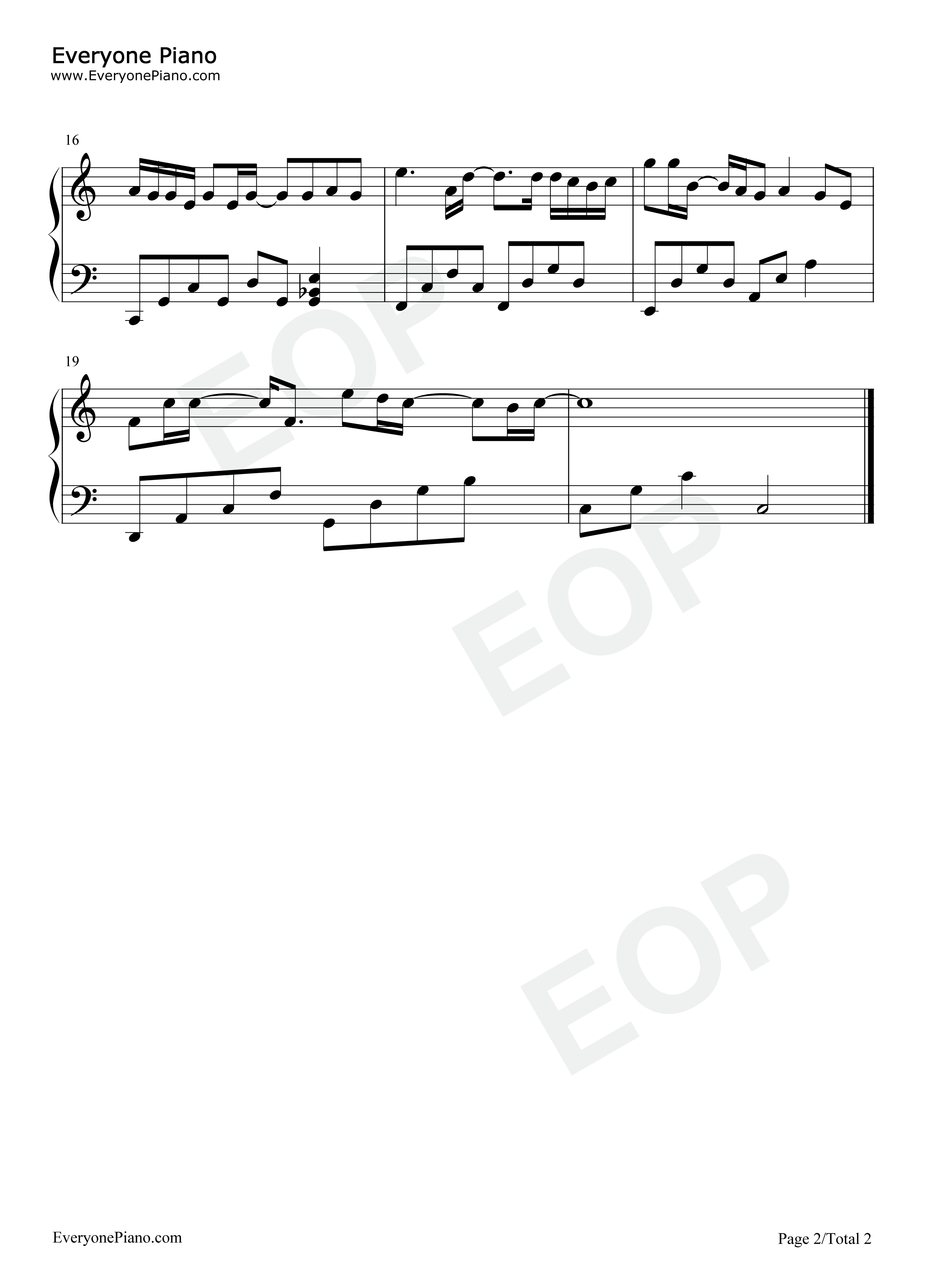 我太笨钢琴谱_锤娜丽莎