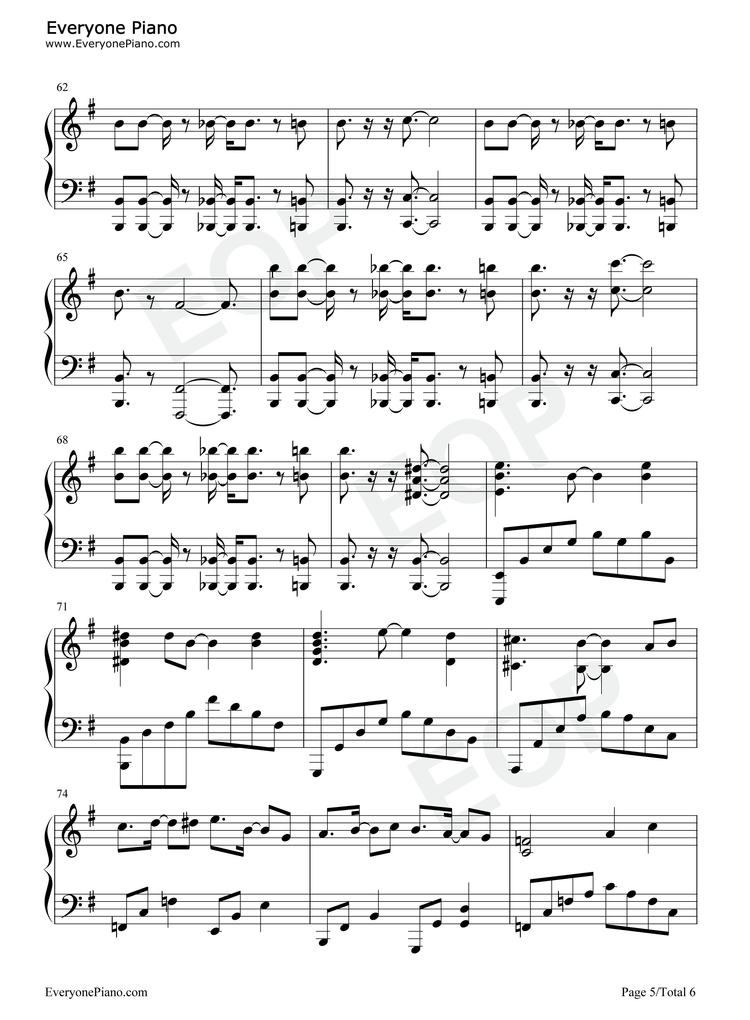 空条徐伦处刑曲钢琴谱_菅野佑悟