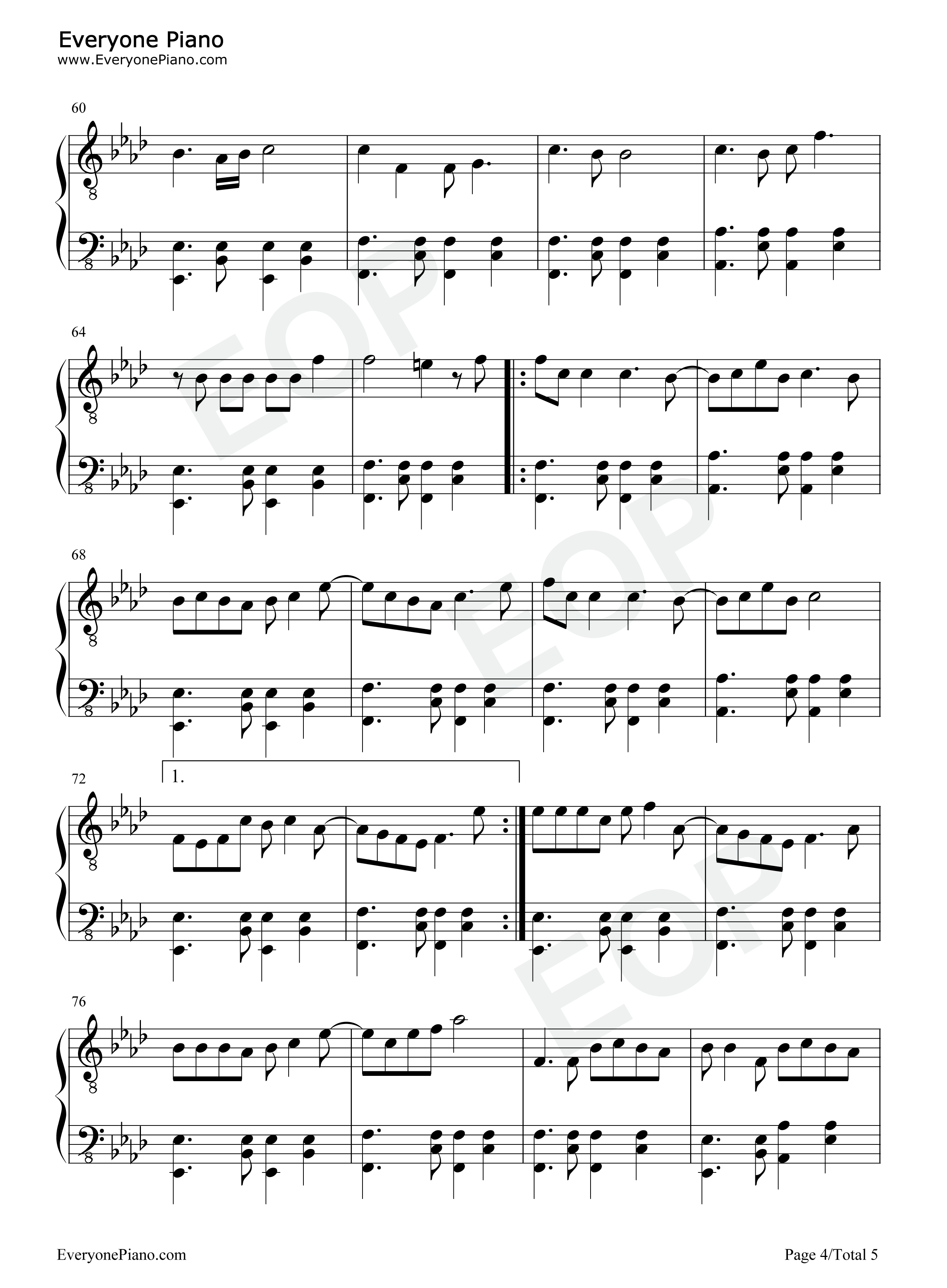 秒针钢琴谱_李克勤_王赫野