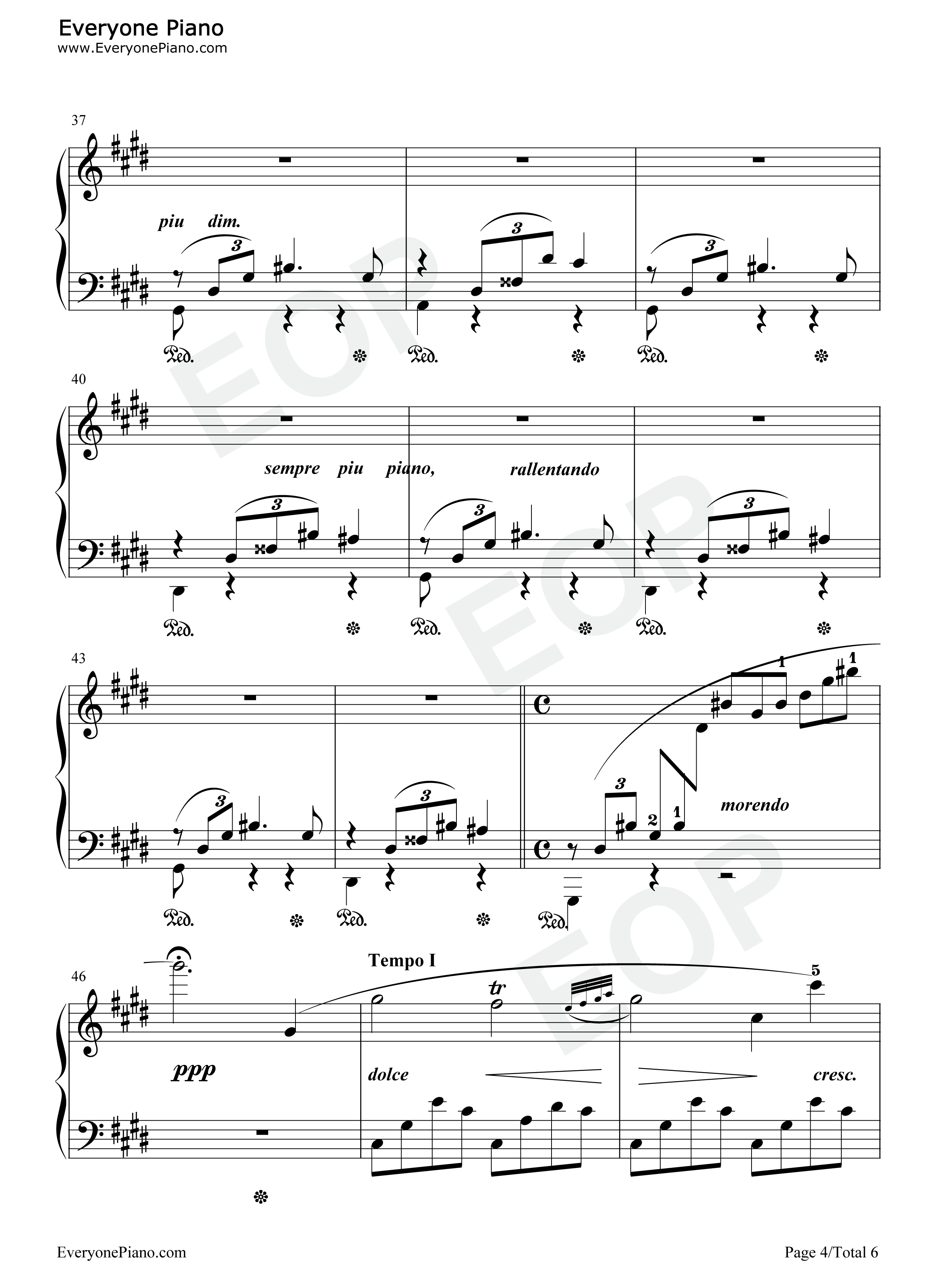 升C小调夜曲钢琴谱_肖邦__Chopin