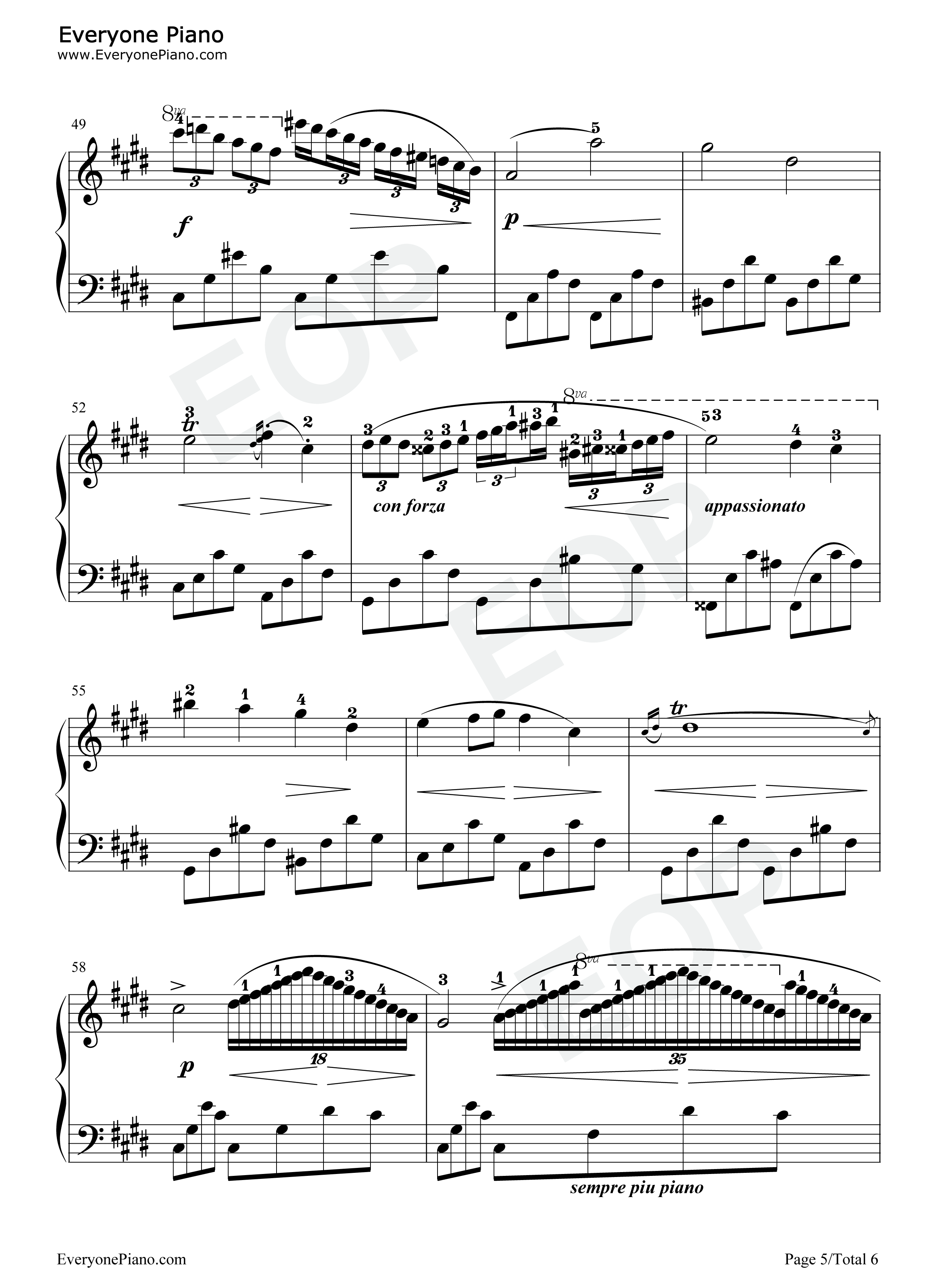 升C小调夜曲钢琴谱_肖邦__Chopin