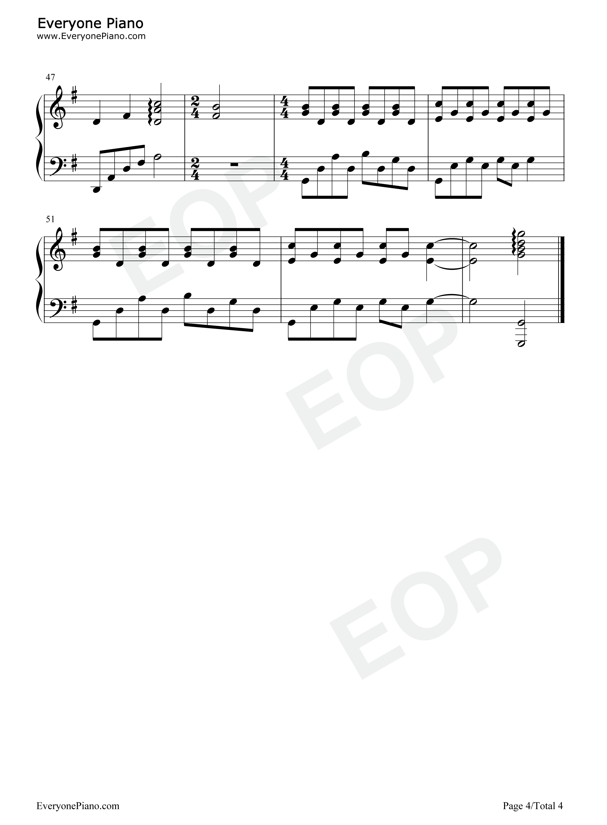 我们的婚礼钢琴谱_石进