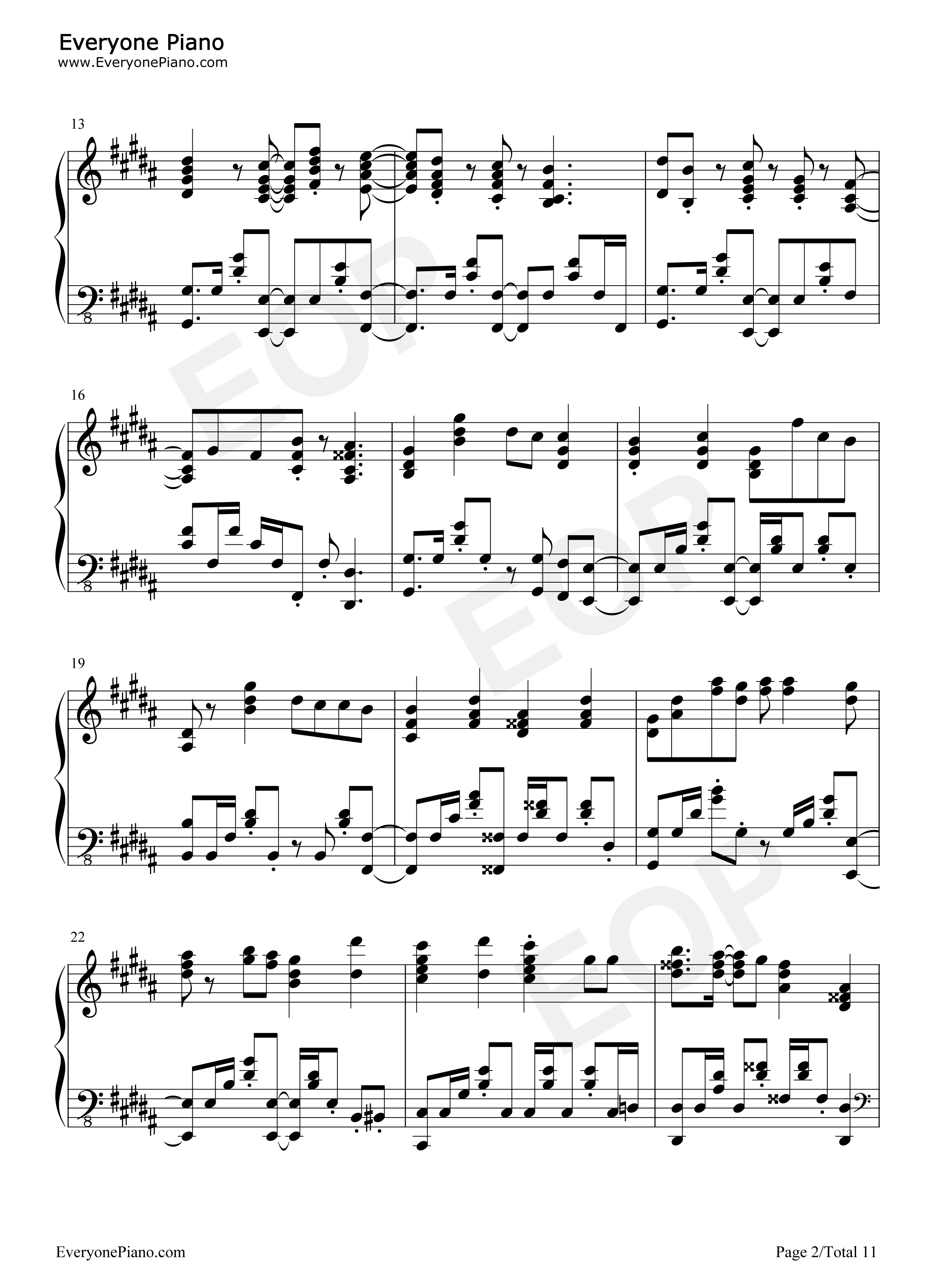 残響散歌钢琴谱_Aimer