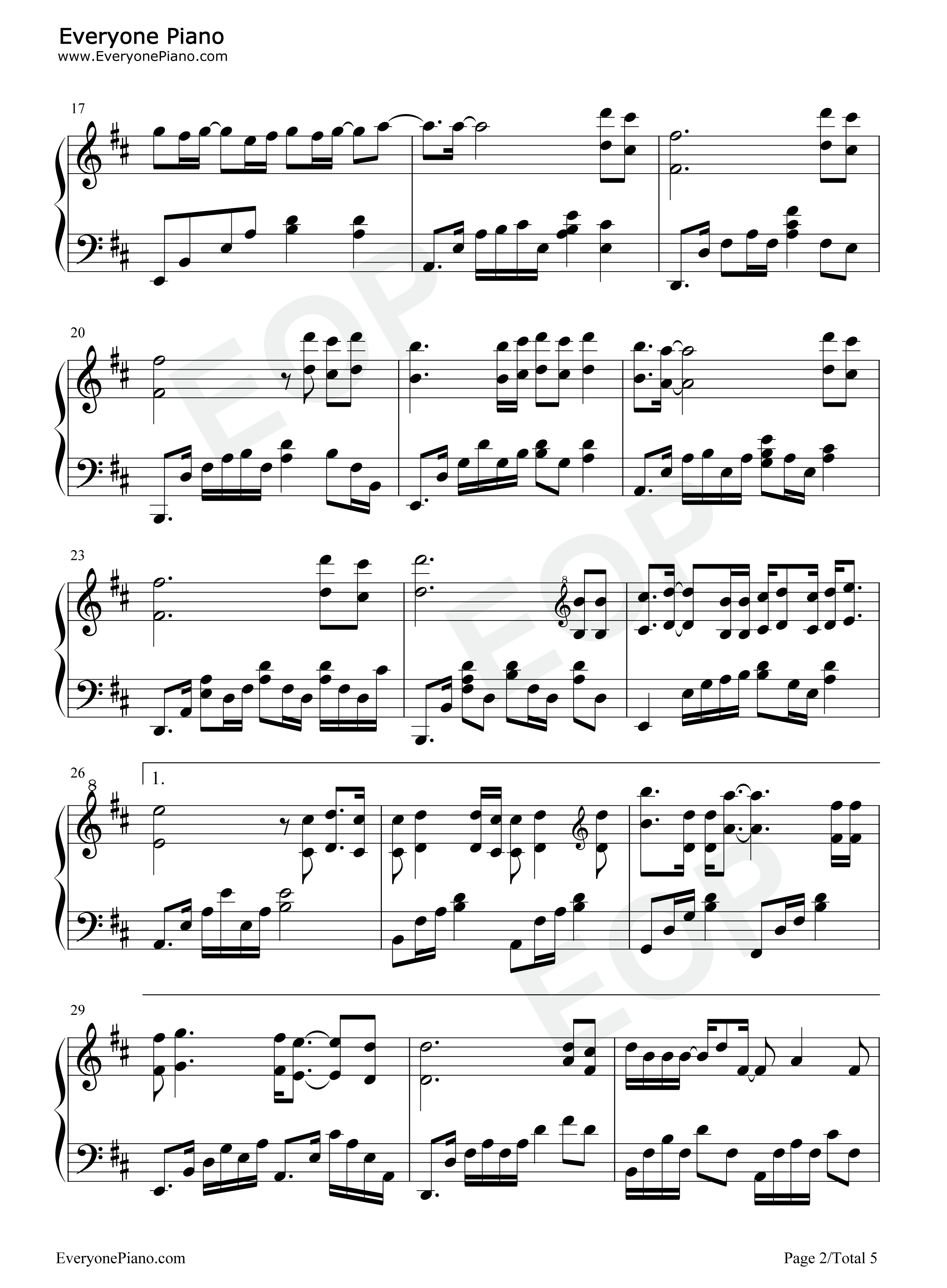 因为我们在一起钢琴谱_王一博