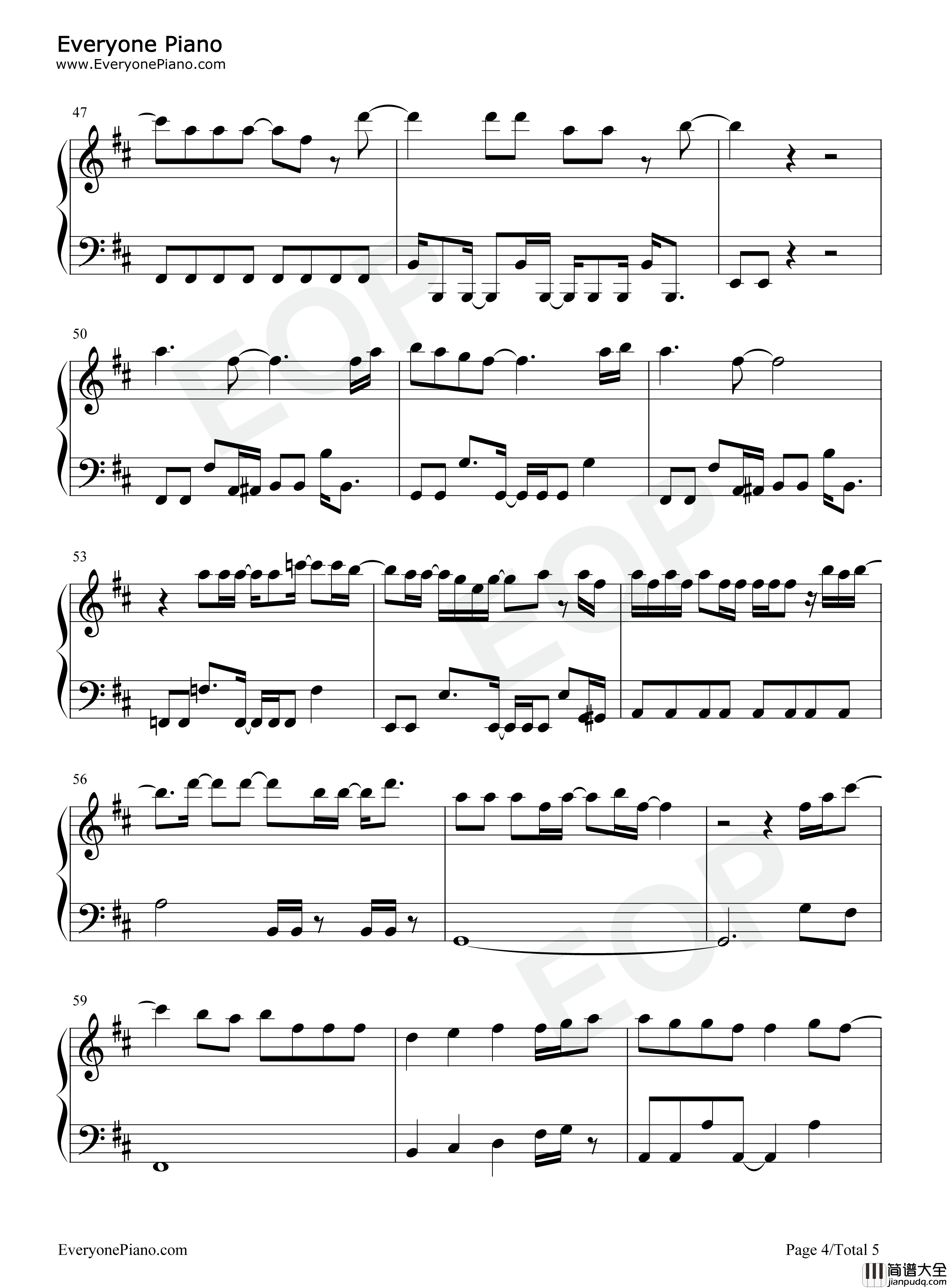 Smokin_Out_the_Window钢琴谱_Silk_Sonic_Bruno_Mars_Anderson_.Paak