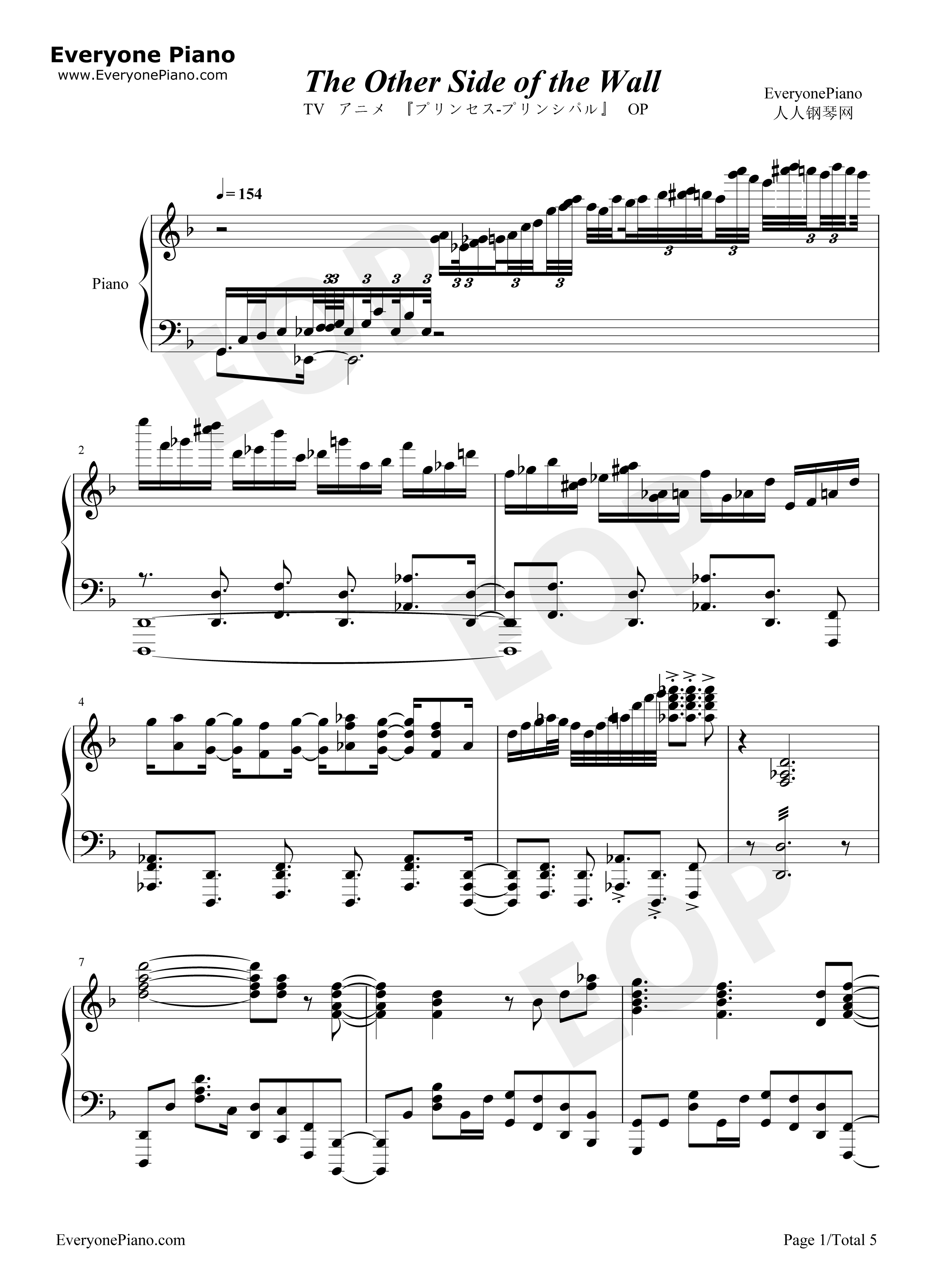 The_Other_Side_Of_The_Wall钢琴谱_Void_Chords__MARU