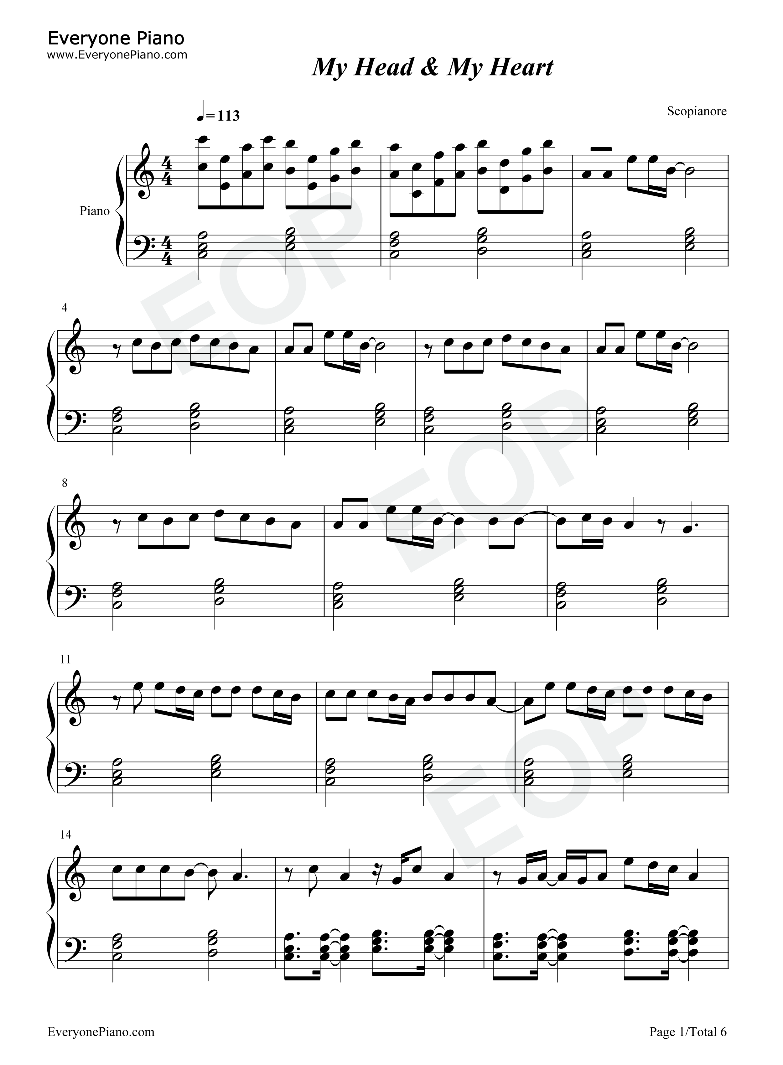 My_Head_My_Heart钢琴谱_Ava_Max