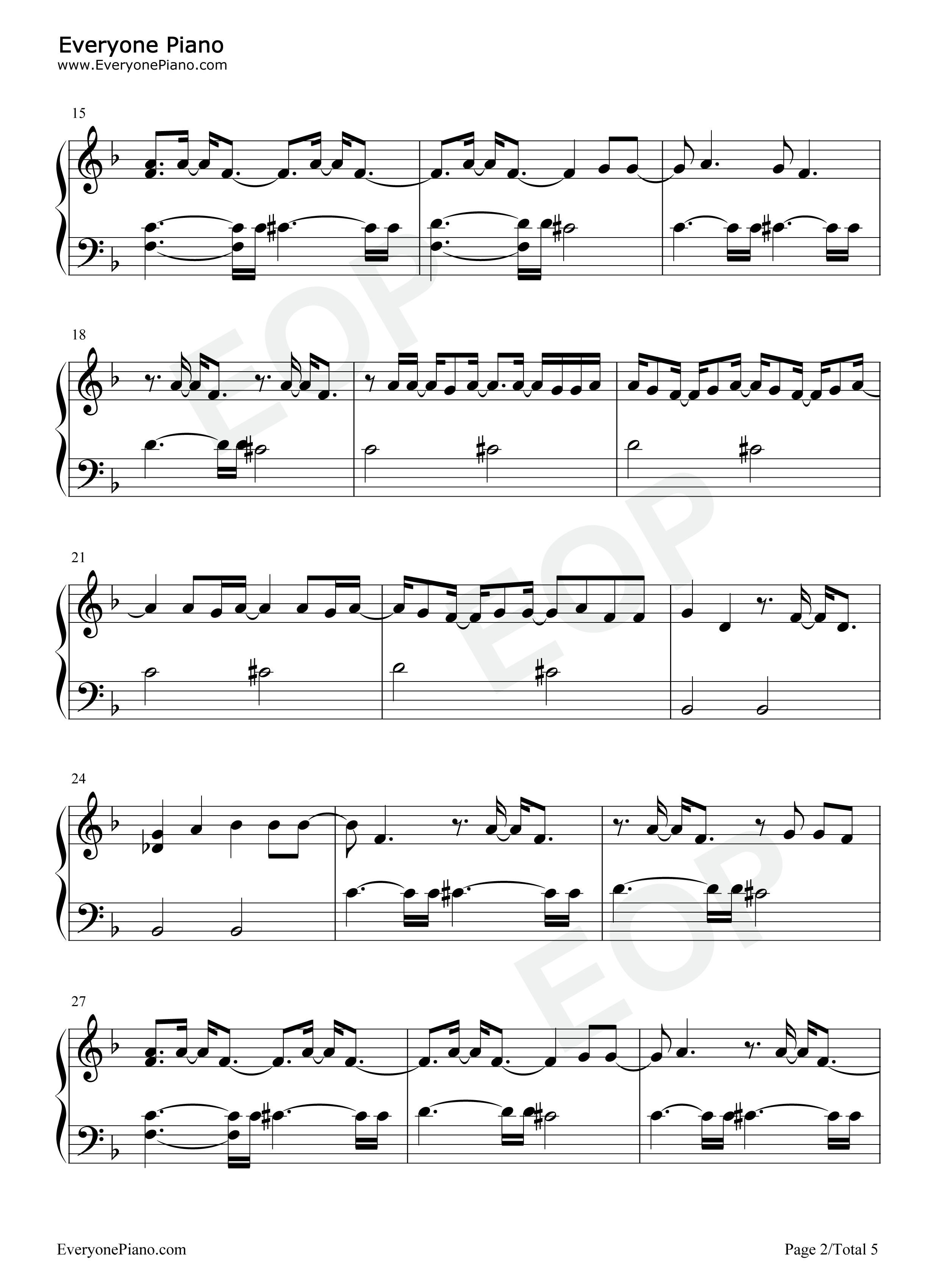 Song_for_No_One钢琴谱_Shawn_Mendes