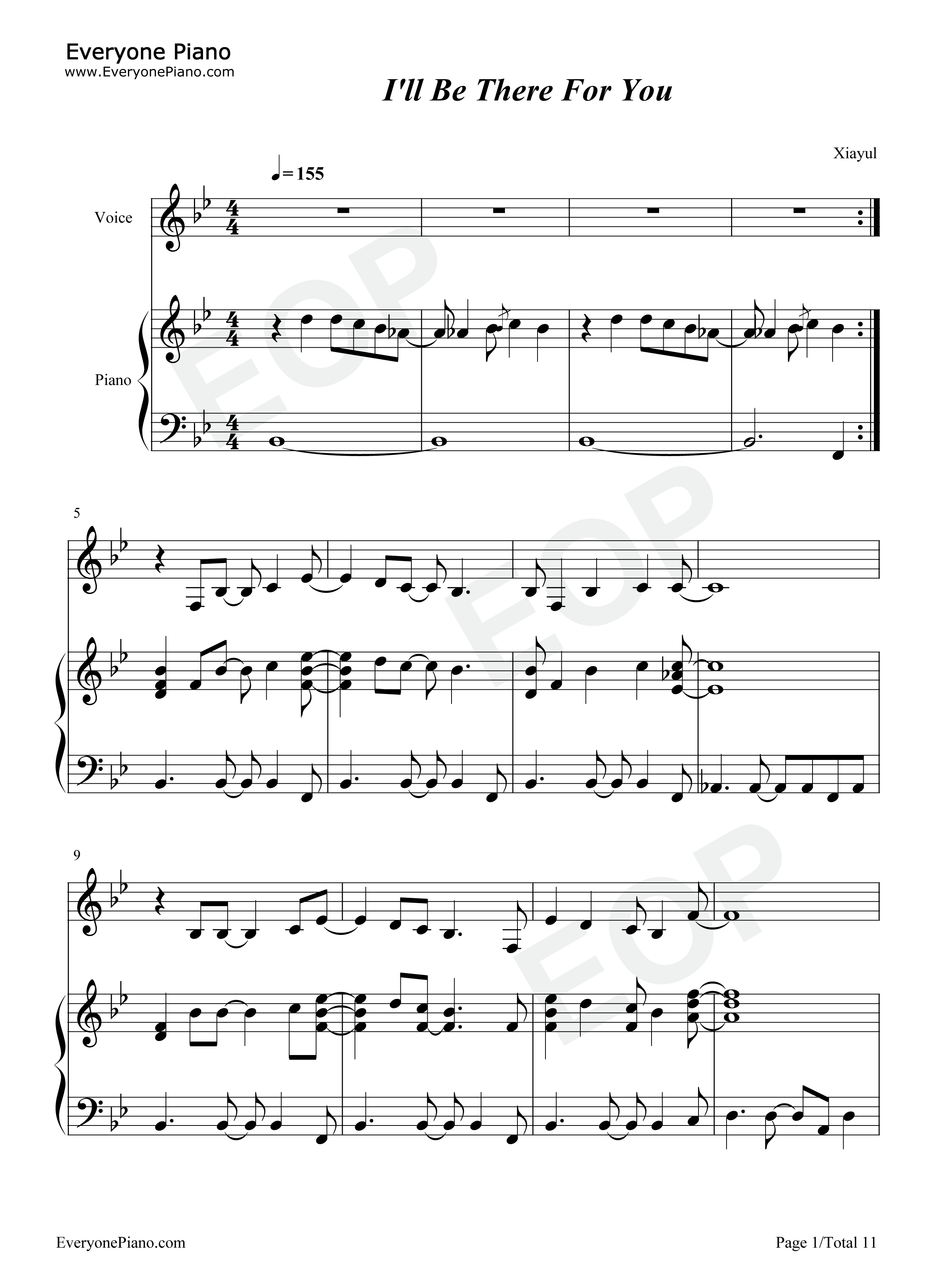 I_Will_Be_There_for_You钢琴谱_The_Rembrandts