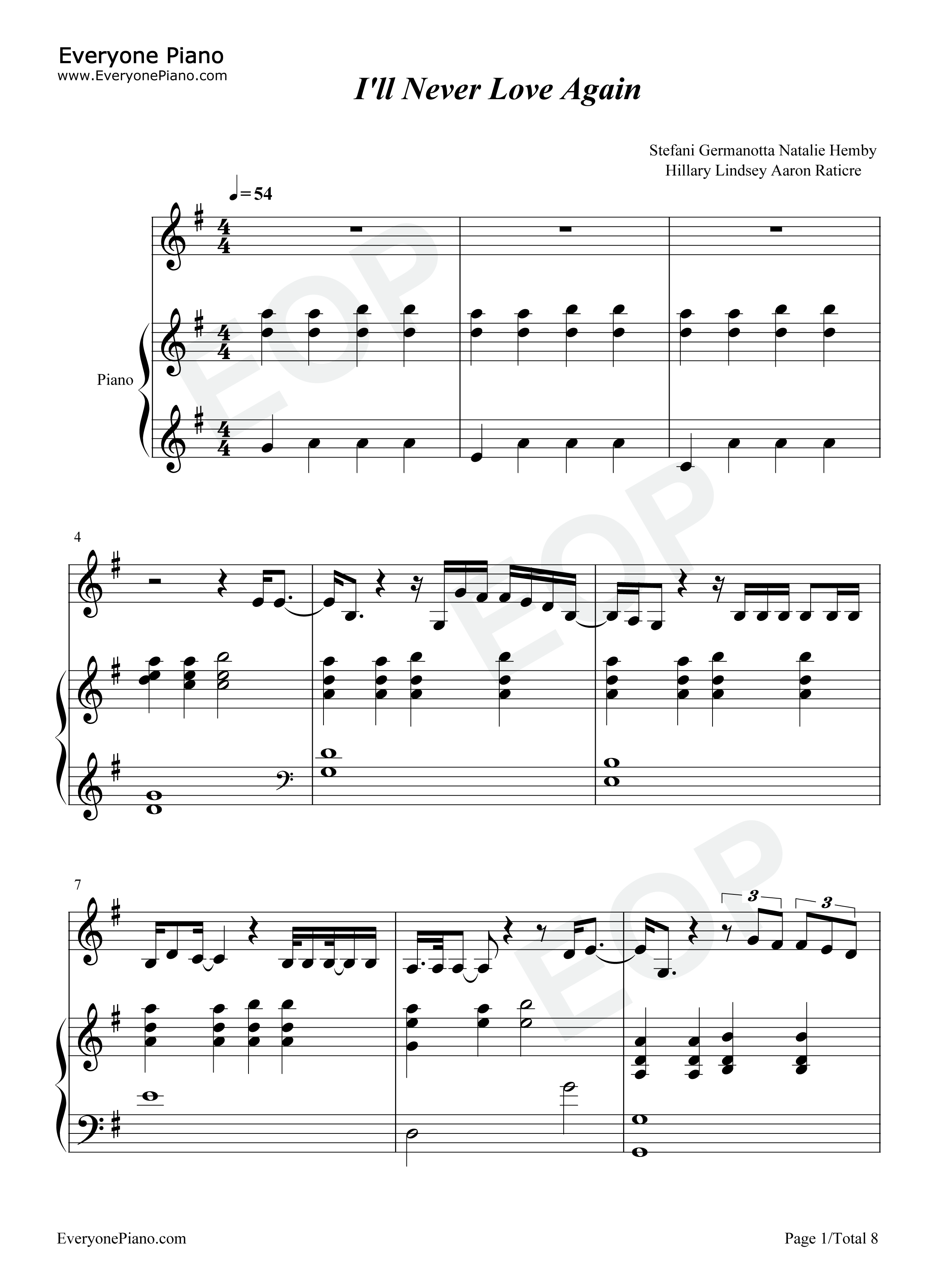 Ill_Never_Love_Again钢琴谱_Lady_Gaga_Bradley_Cooper