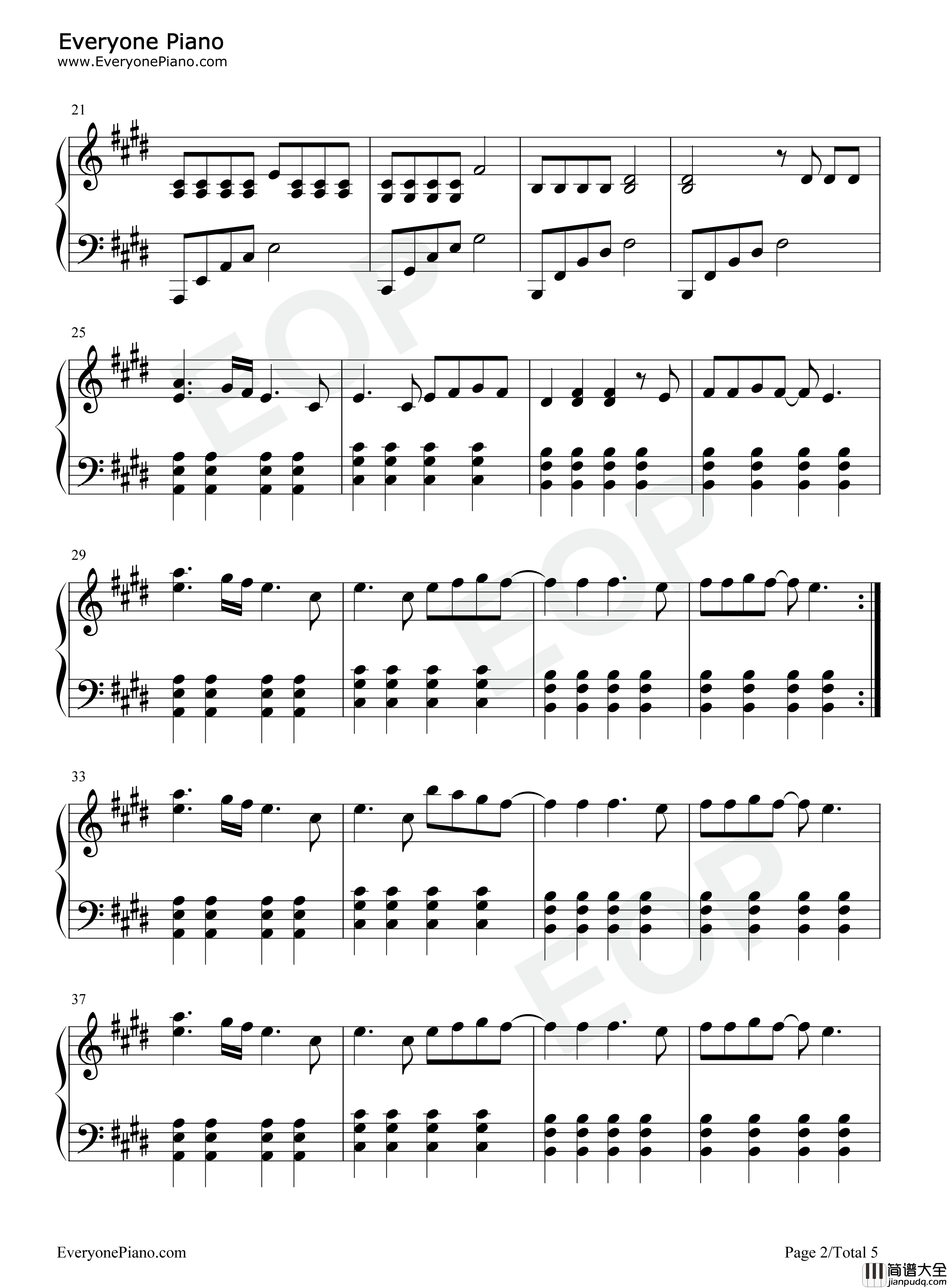 Birds钢琴谱_Imagine_Dragons_Elisa