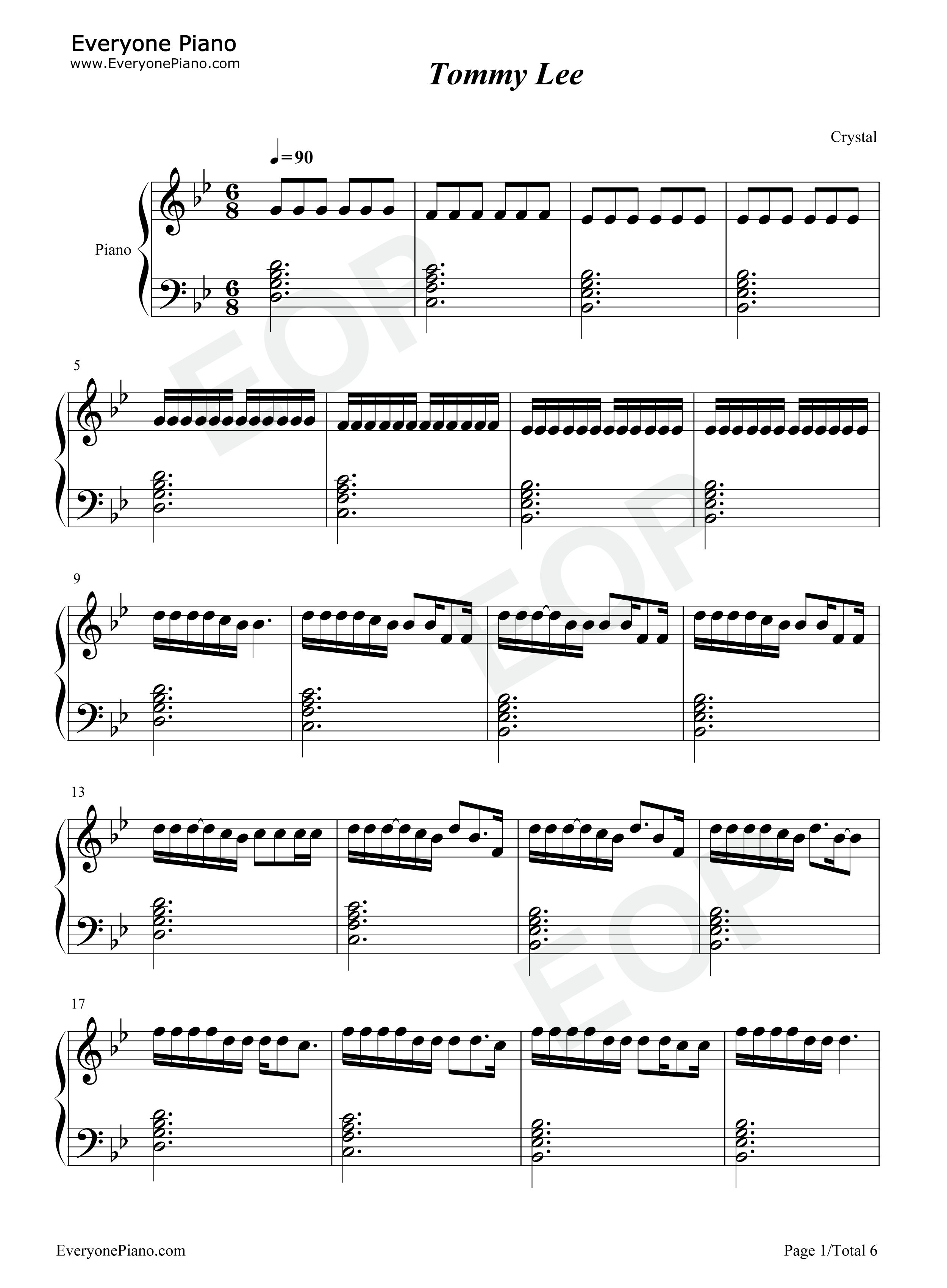 Tommy_Lee钢琴谱_Tyla_Yaweh_Post_Malone