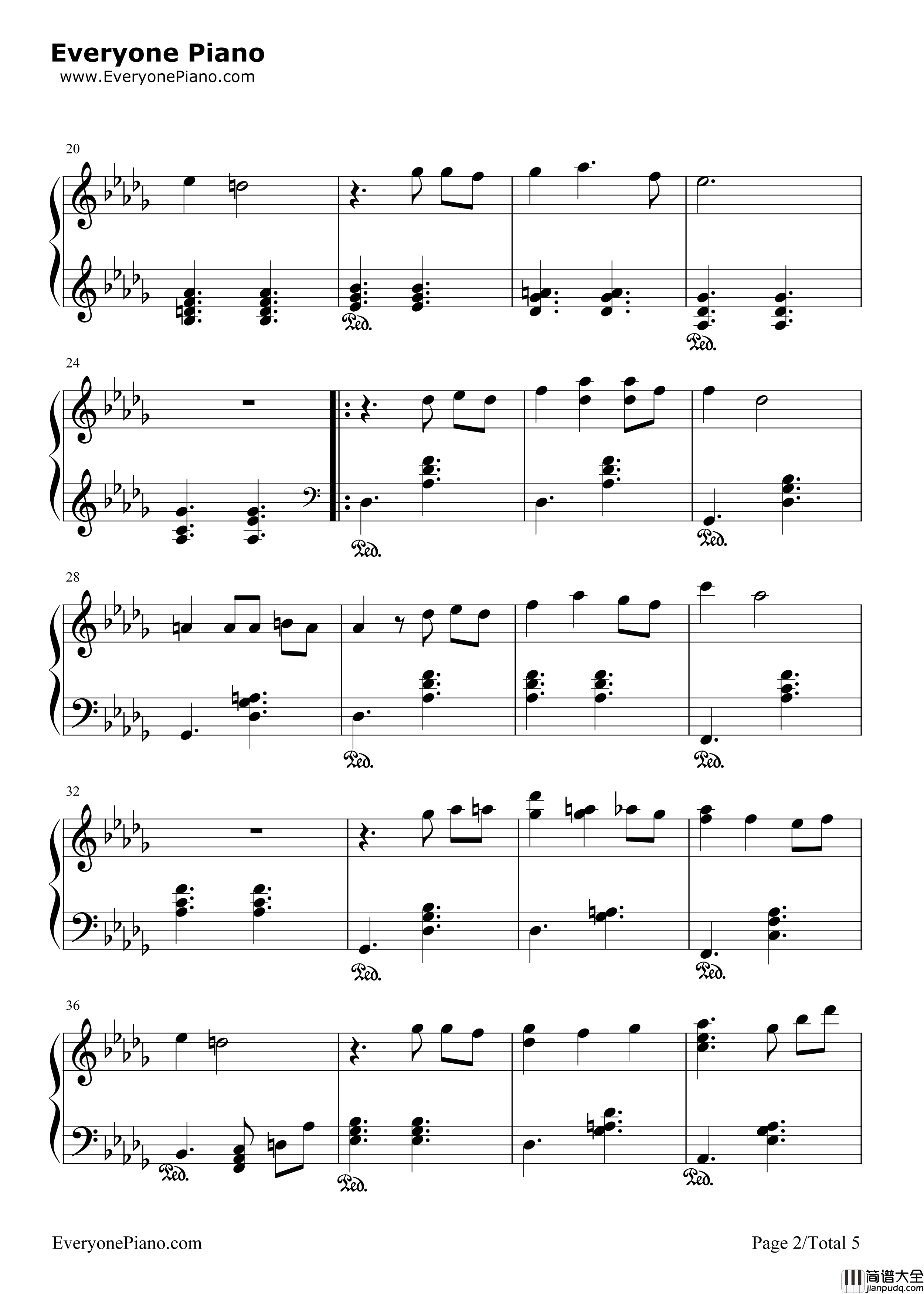 lonely_christmas钢琴谱_陈奕迅