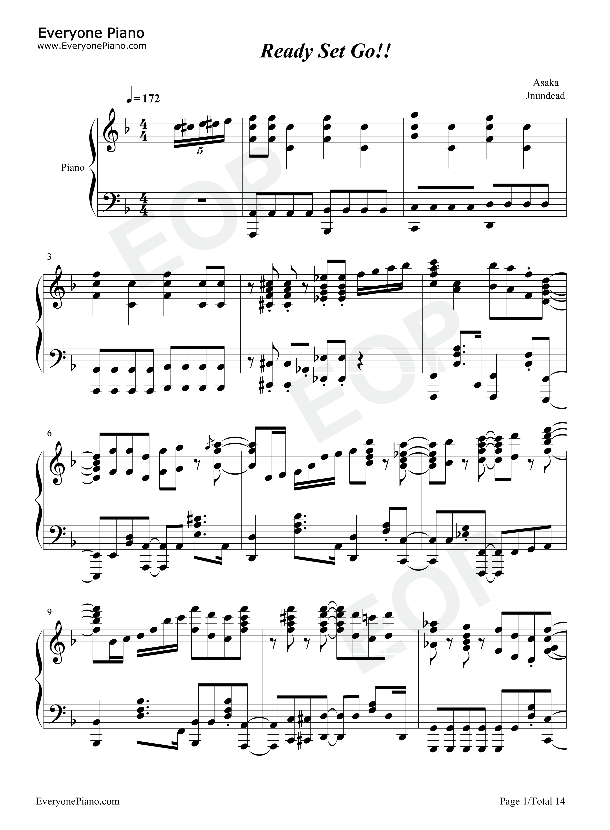 Ready_Set_Go钢琴谱_亚咲花