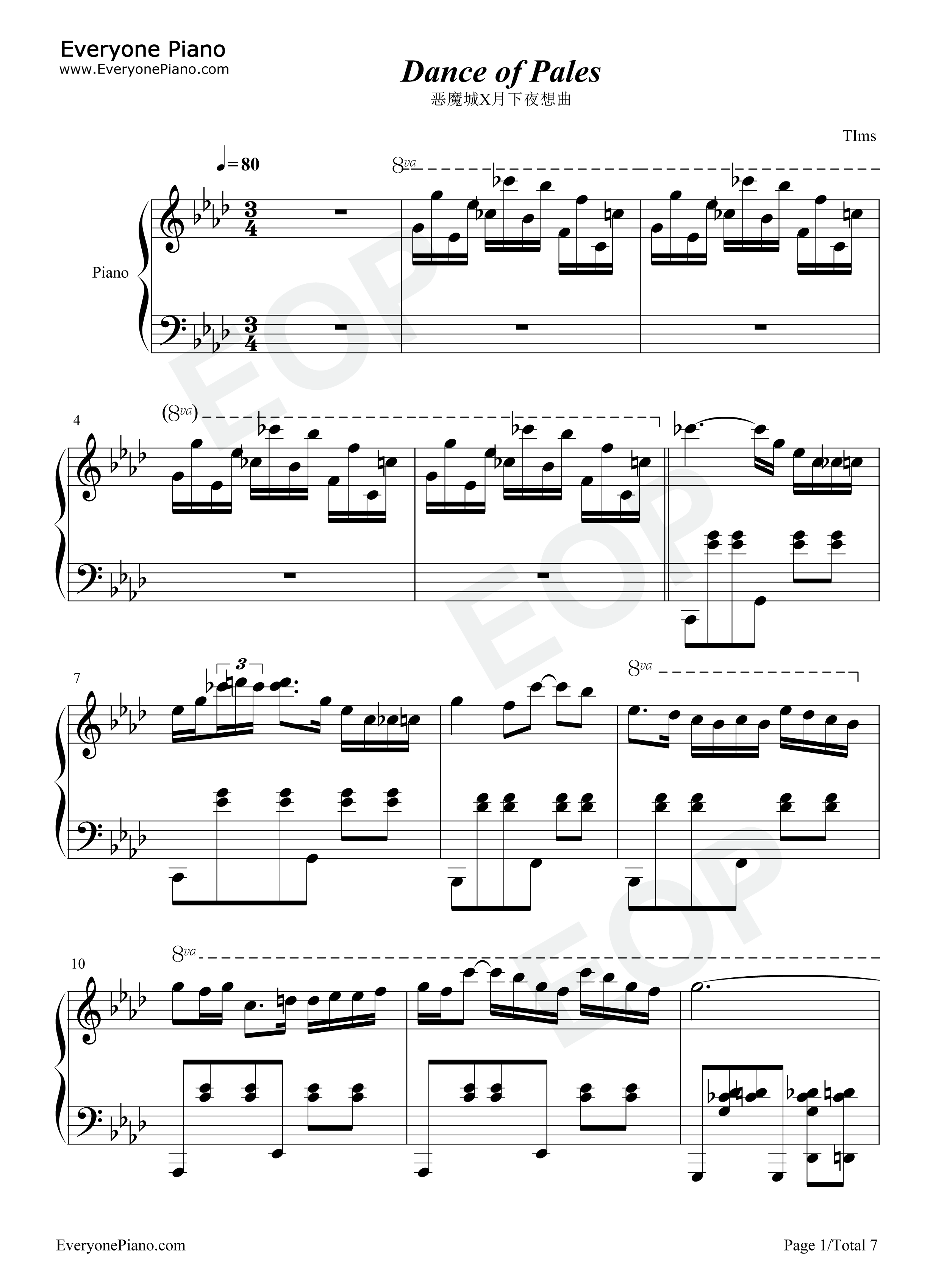 Dance_of_Pales钢琴谱_山根美智留