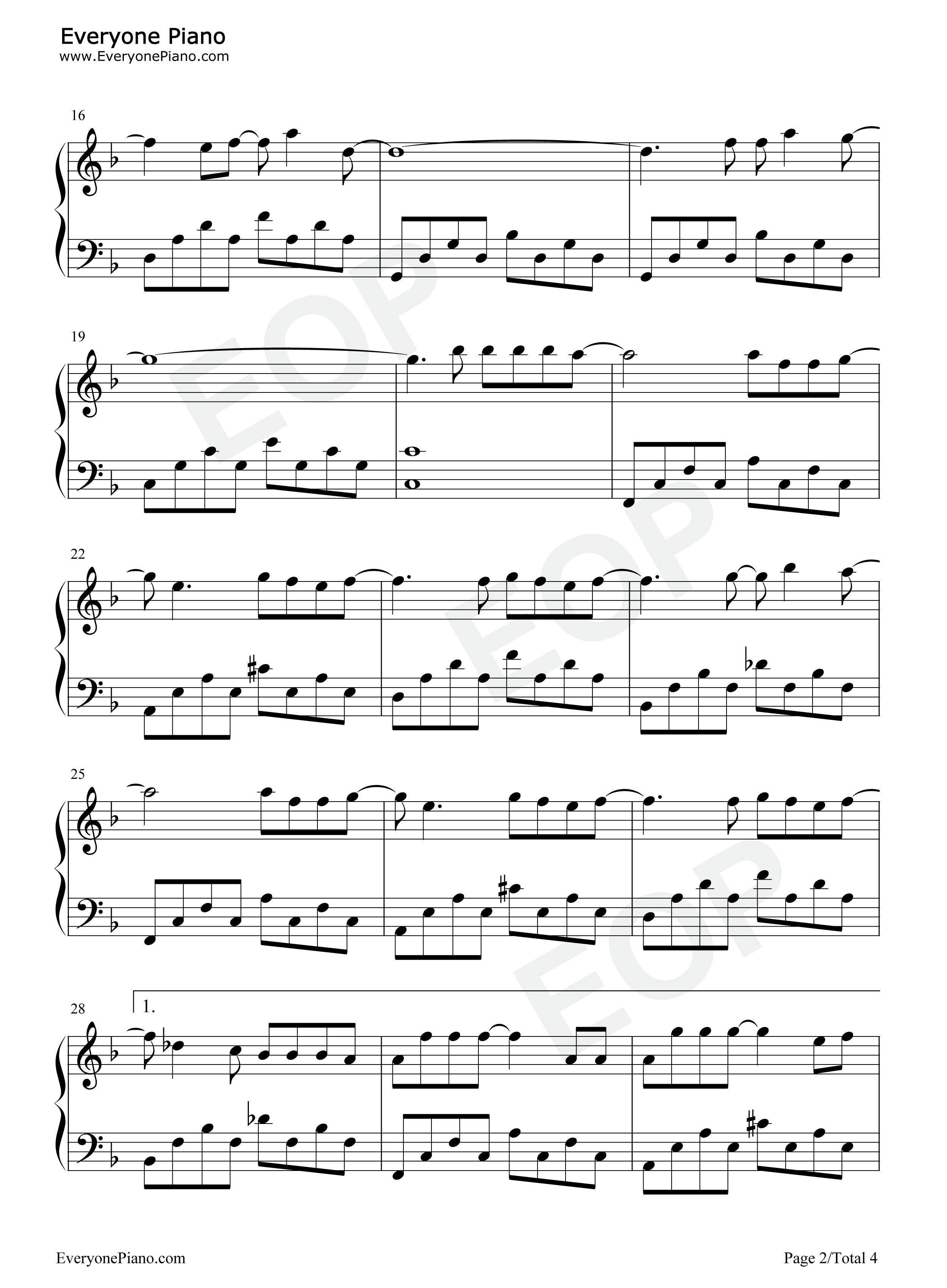 两个你钢琴谱_邓紫棋