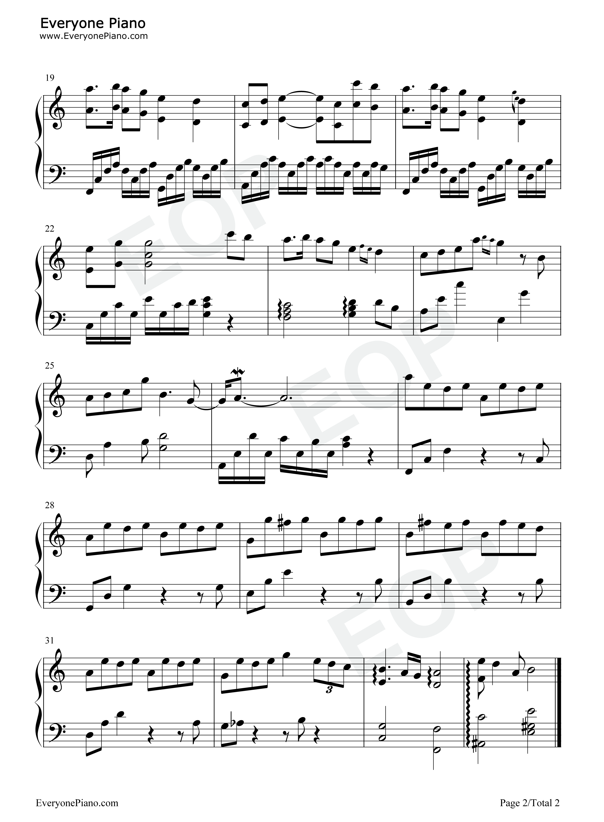 相守钢琴谱_周深