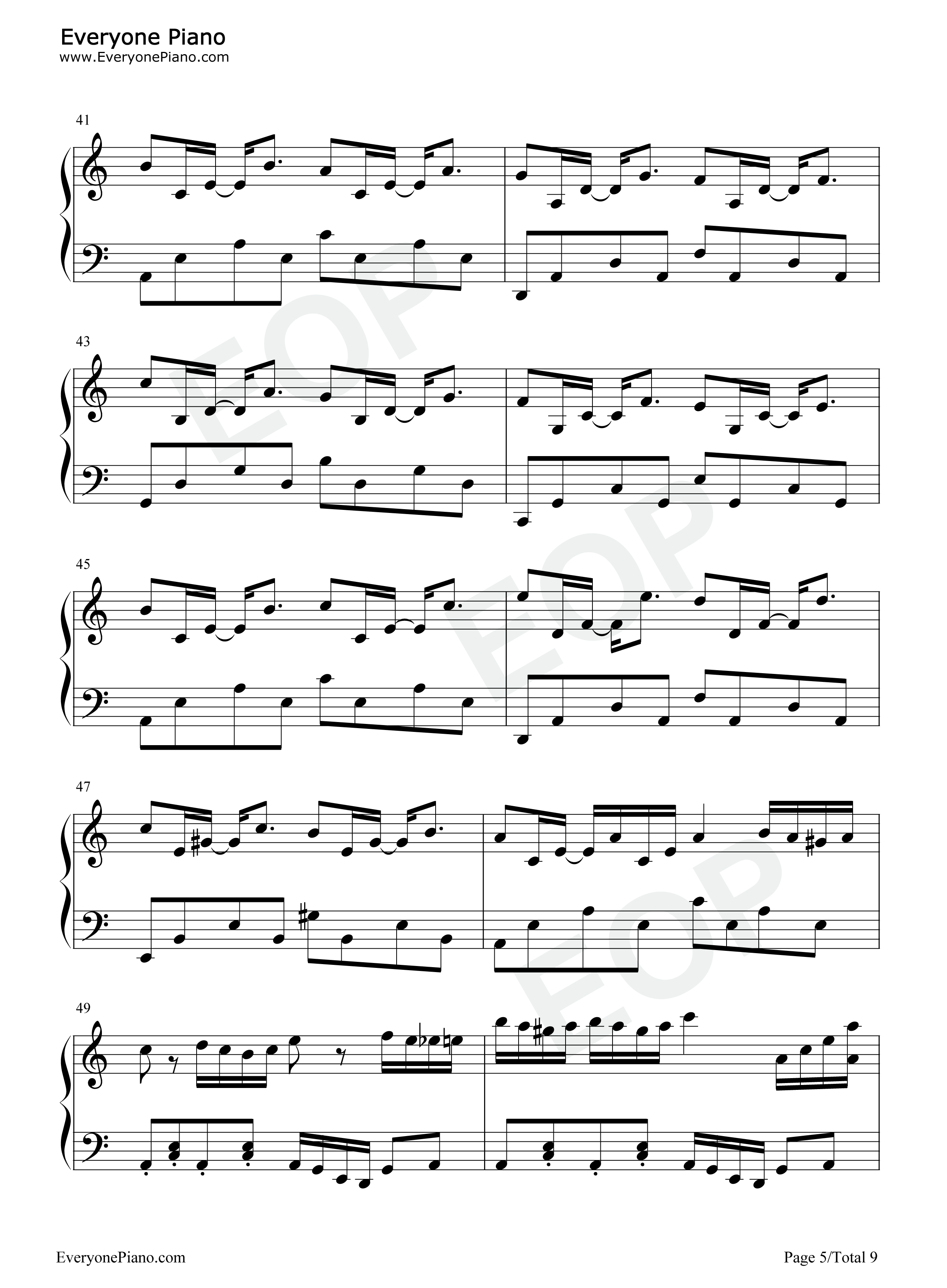 土耳其冰淇淋钢琴谱_周杰伦