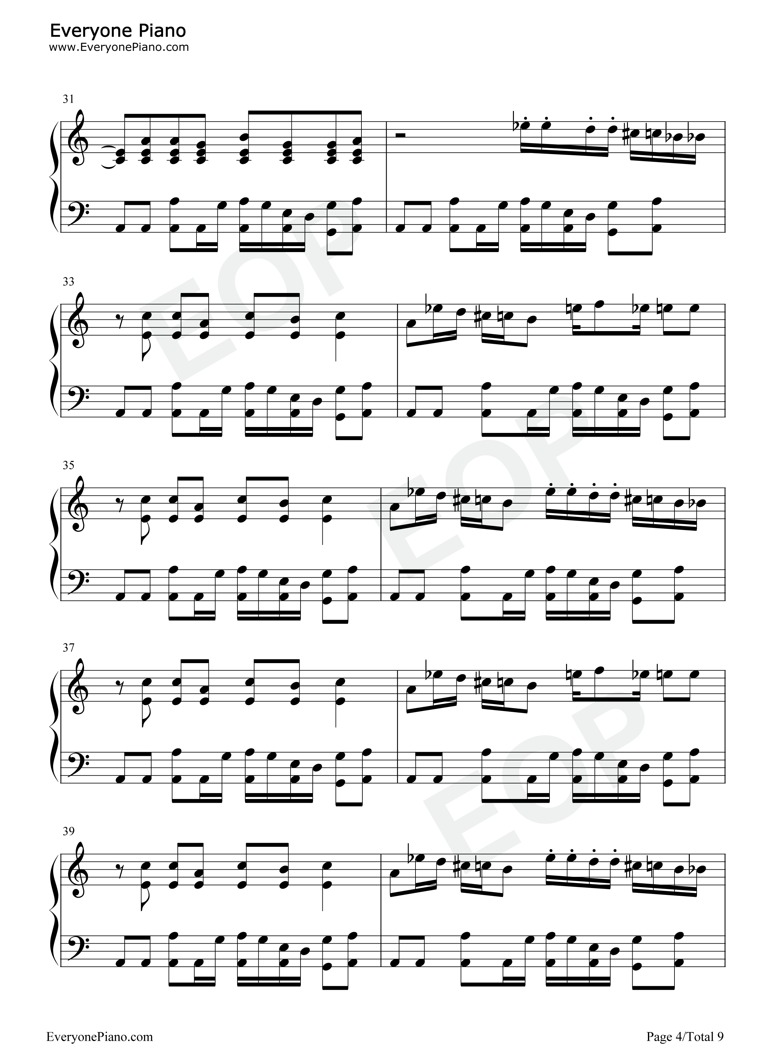 土耳其冰淇淋钢琴谱_周杰伦